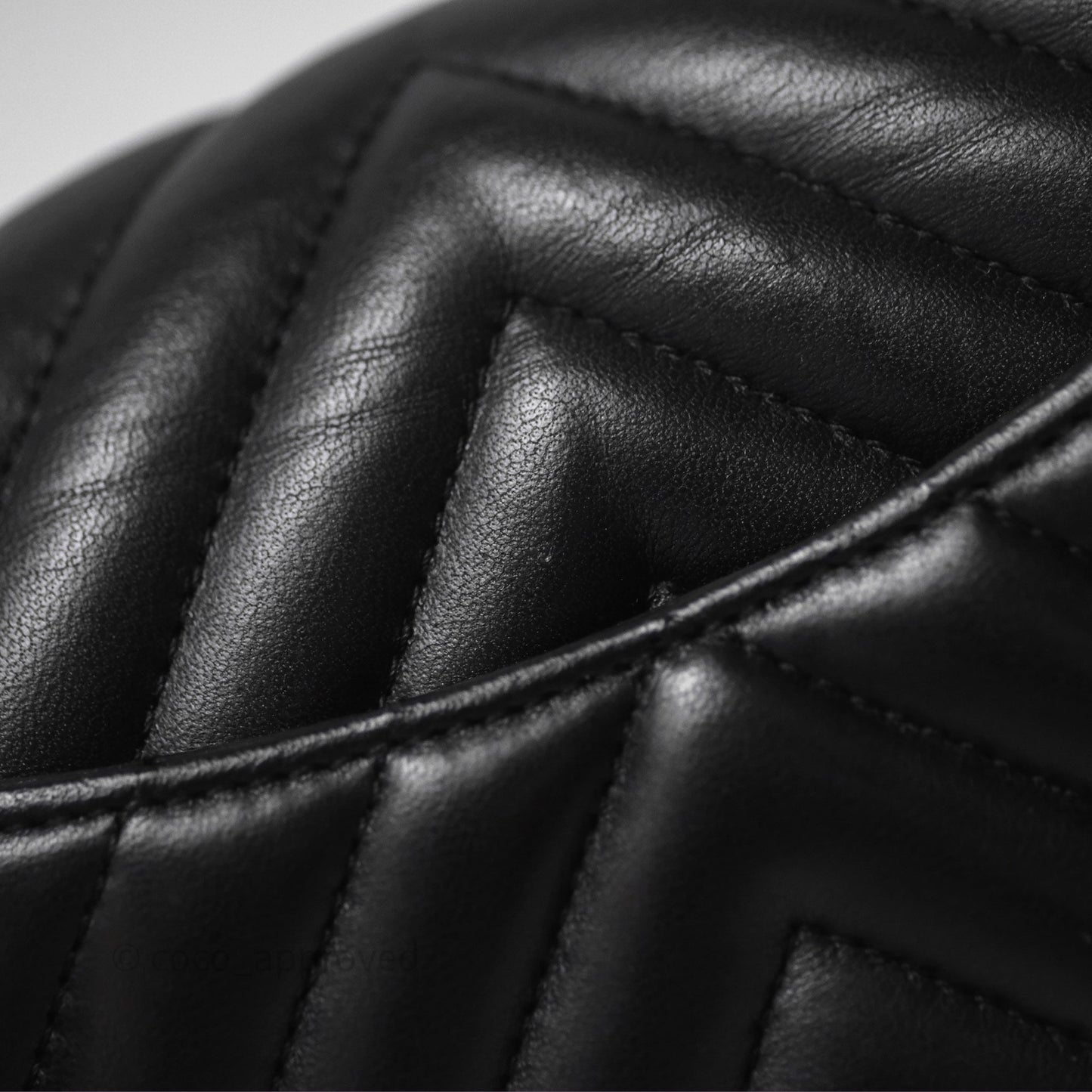 Chanel Mini Rectangular Chevron Black Lambskin Gold Hardware