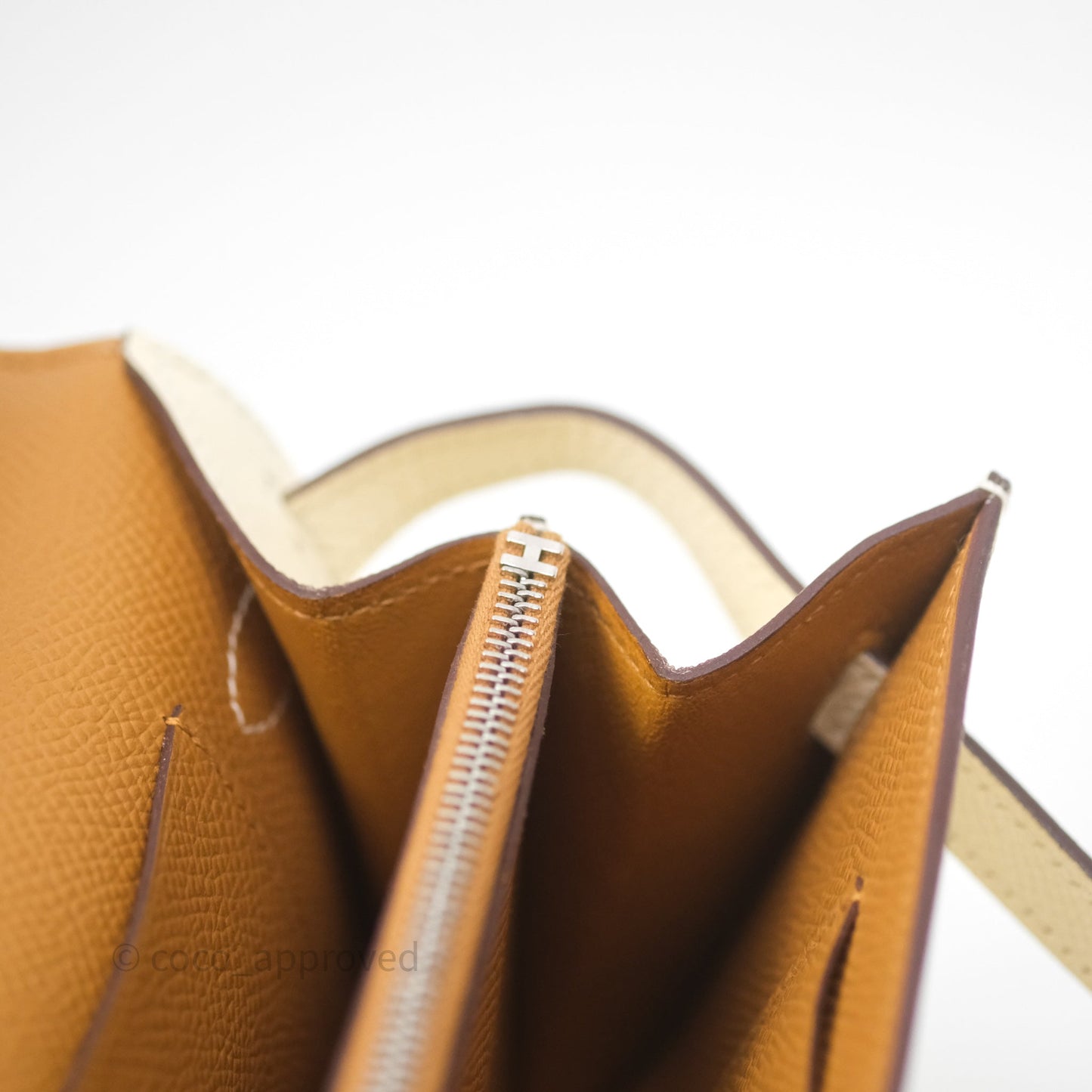 Hermès Kelly To Go Wallet Nata I2/ Sesame 2S Epsom Palladium Hardware