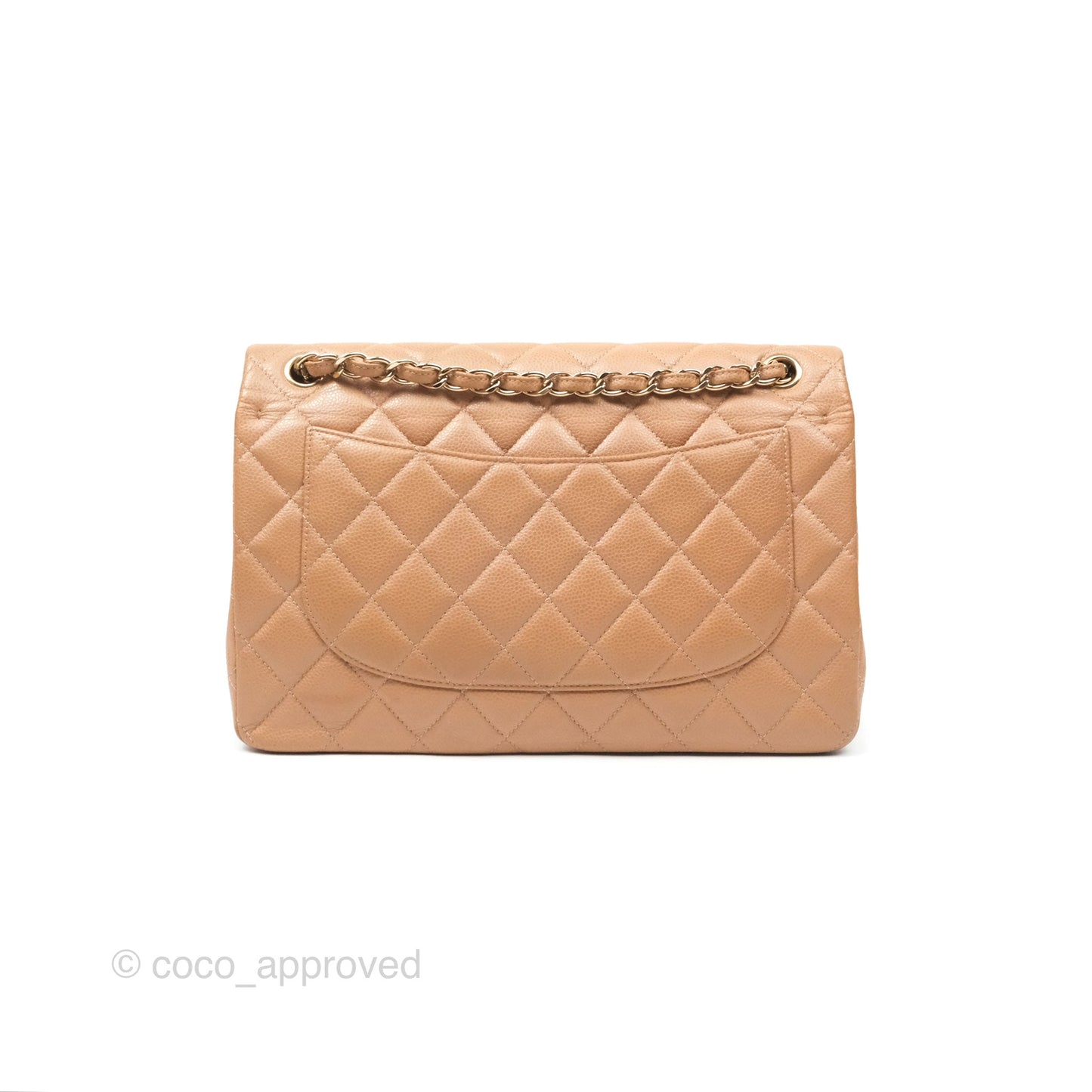 Chanel Classic Jumbo Double Flap Dark Beige Caviar Gold Hardware⁣⁣ 18S