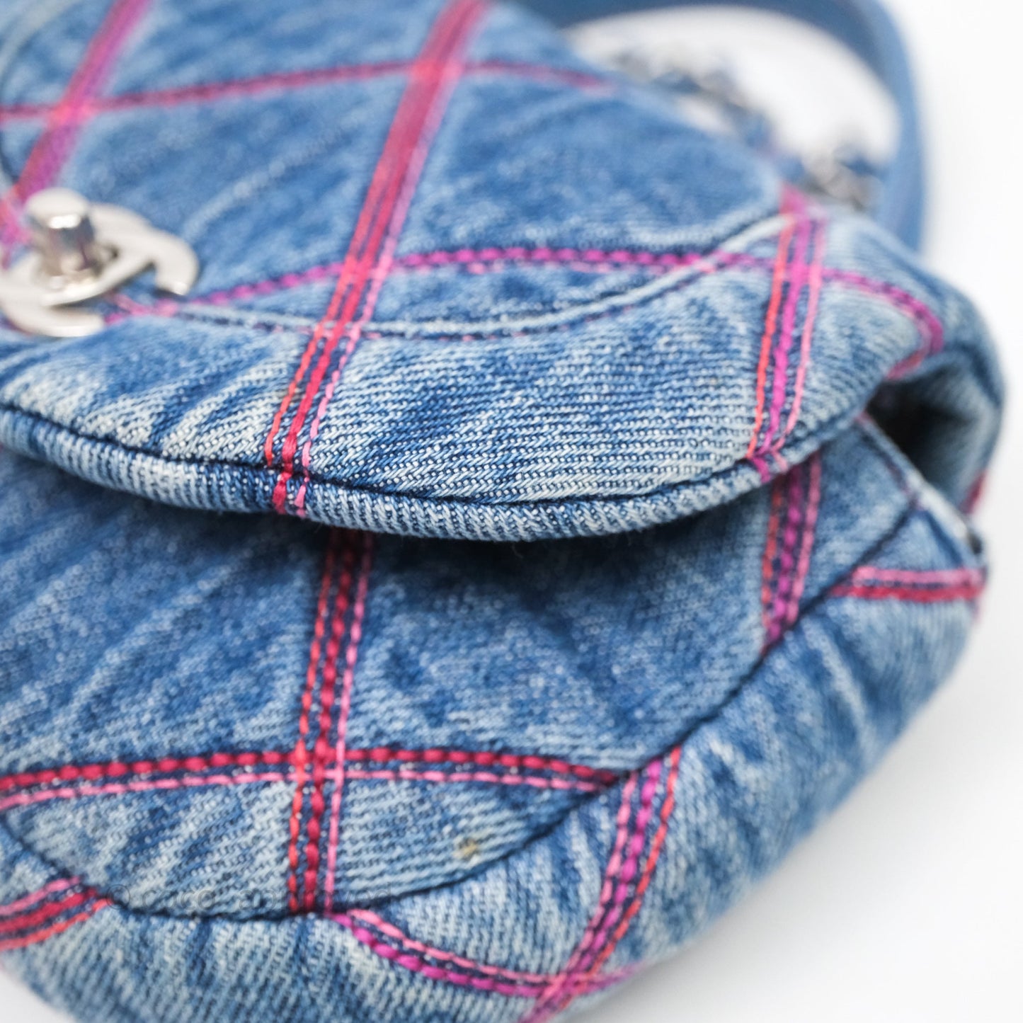 Chanel Coco Beach Flap Bag Denim Silver Hardware
