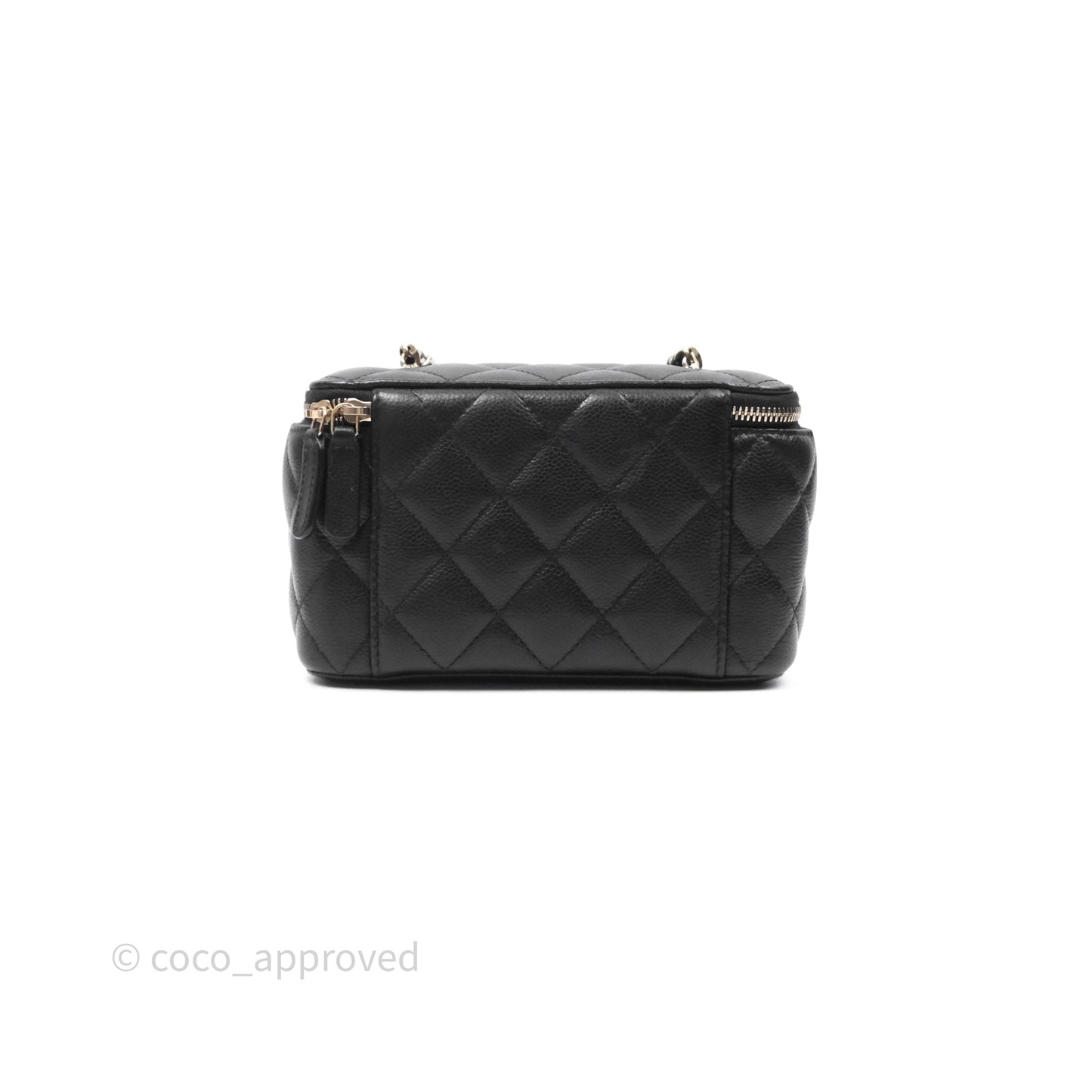 Chanel Vanity with CC Chain Black Caviar Gold Hardware