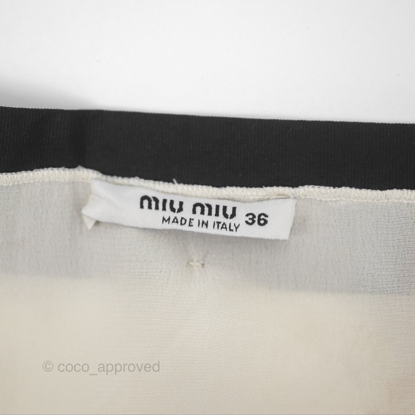 Miu Miu Sleeveless Ruffle Dress Black/ White