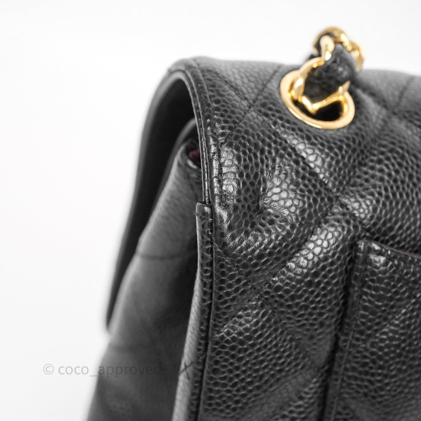 Chanel Jumbo Double Flap Black Caviar Gold Hardware⁣⁣