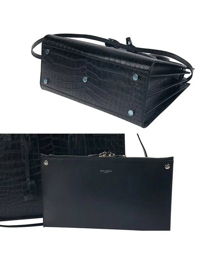 Luxury Saint Laurent Sac De Jour Leather Tote Bag Black
