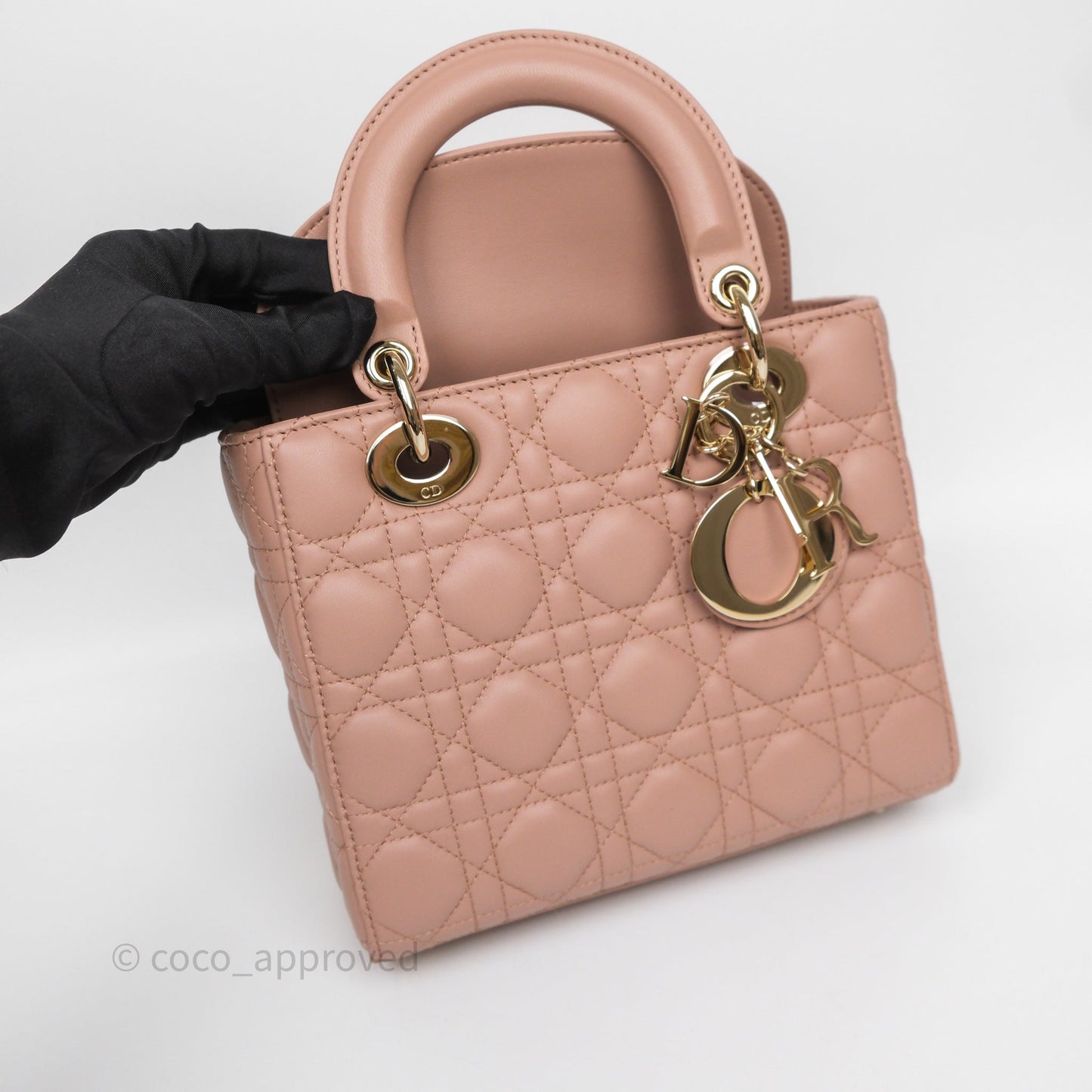 Christian Dior Small Lady Dior My ABCDior Bag Blush Cannage Lambskin
