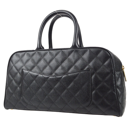 Luxury Chanel Black Caviar Bowling Bag 37