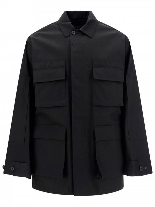 Luxury Balenciaga Men's Cotton Drill Cargo Jacket Black