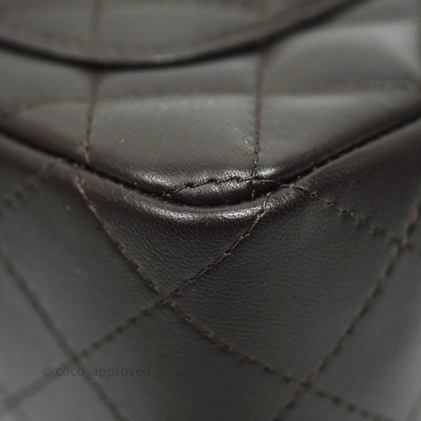 Chanel Quilted Mini Rectangular Lambskin Chocolate Brown Gold Hardware
