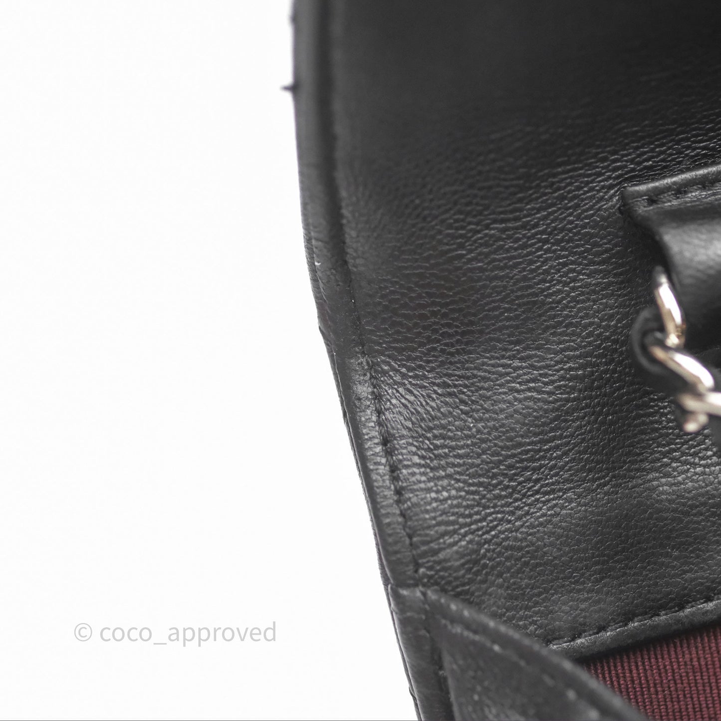 Chanel Quilted WOC Black Lambskin Silver Hardware