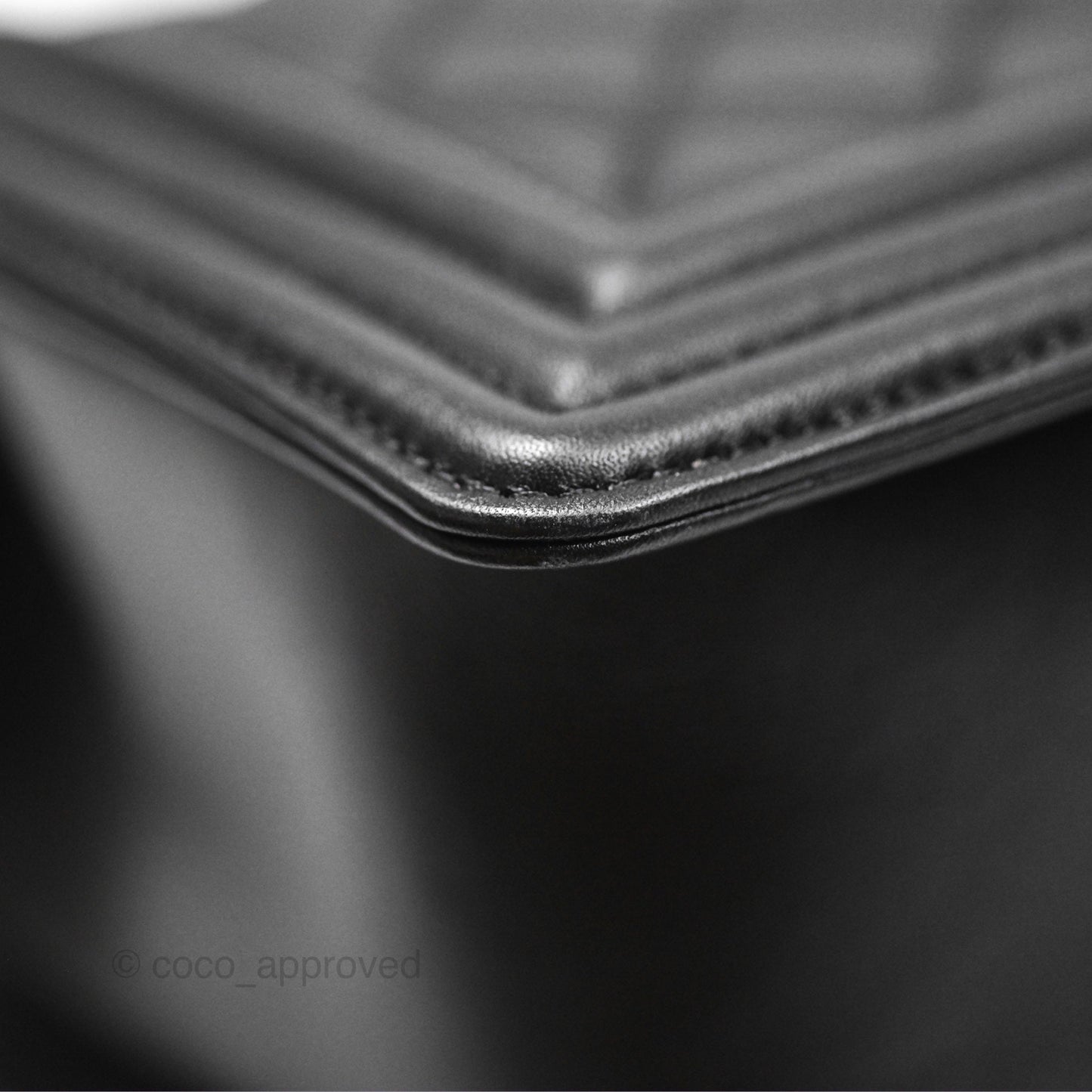 Chanel Medium Boy Quilted Black Calfskin Ruthenium Hardware