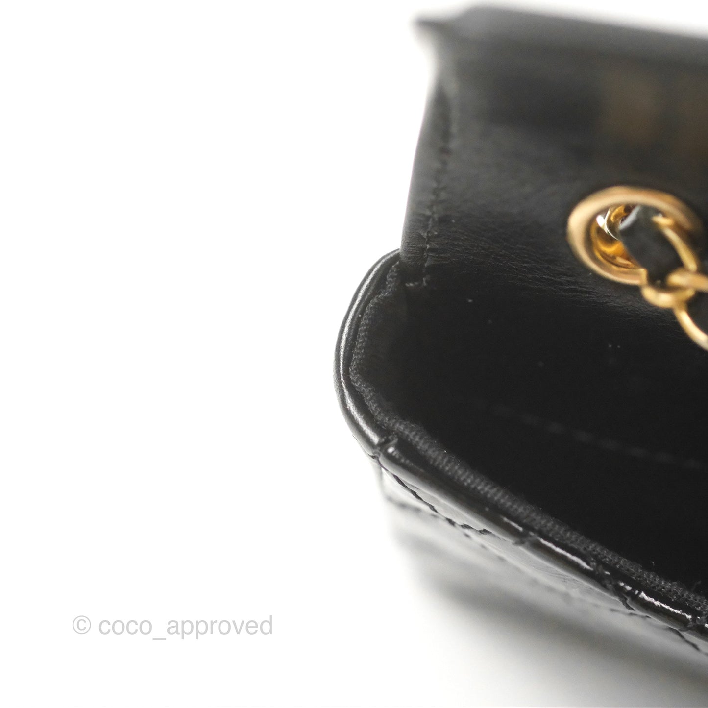 Chanel Waist Belt Bag Black Glazed Aged Calfskin Aged Gold Hardware