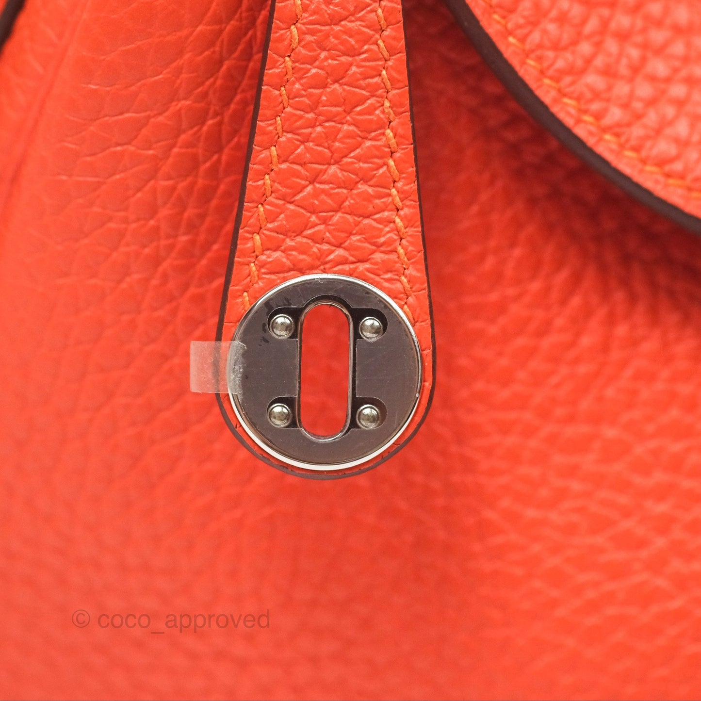 Hermès Mini Lindy 20 Orange Poppy 8V Clemence Palladium Hardware