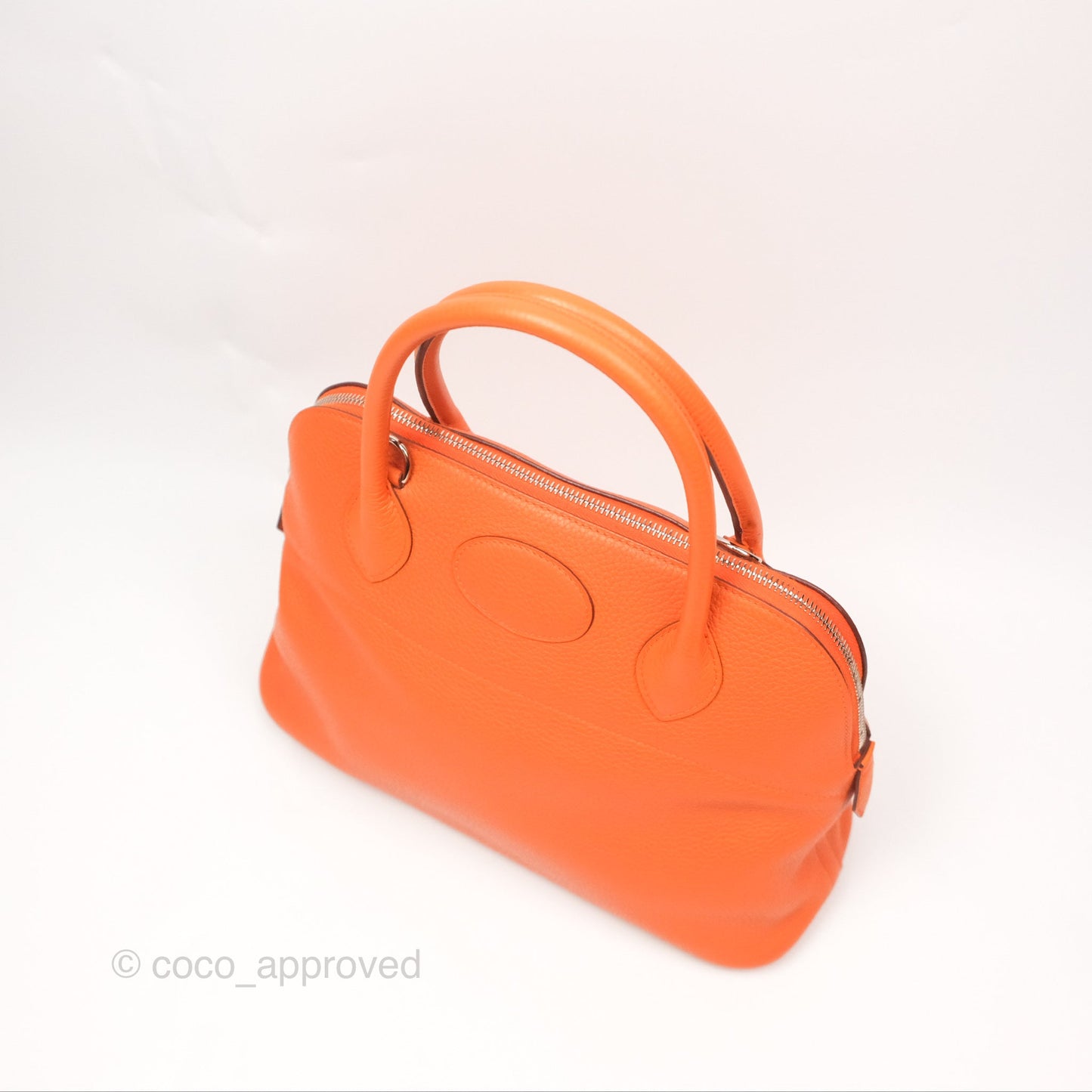 Hermès Bolide 31 Orange H Clemence Palladium Hardware