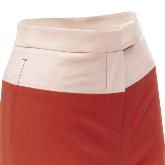Luxury Bottega Veneta wool colorblocked wide leg pants