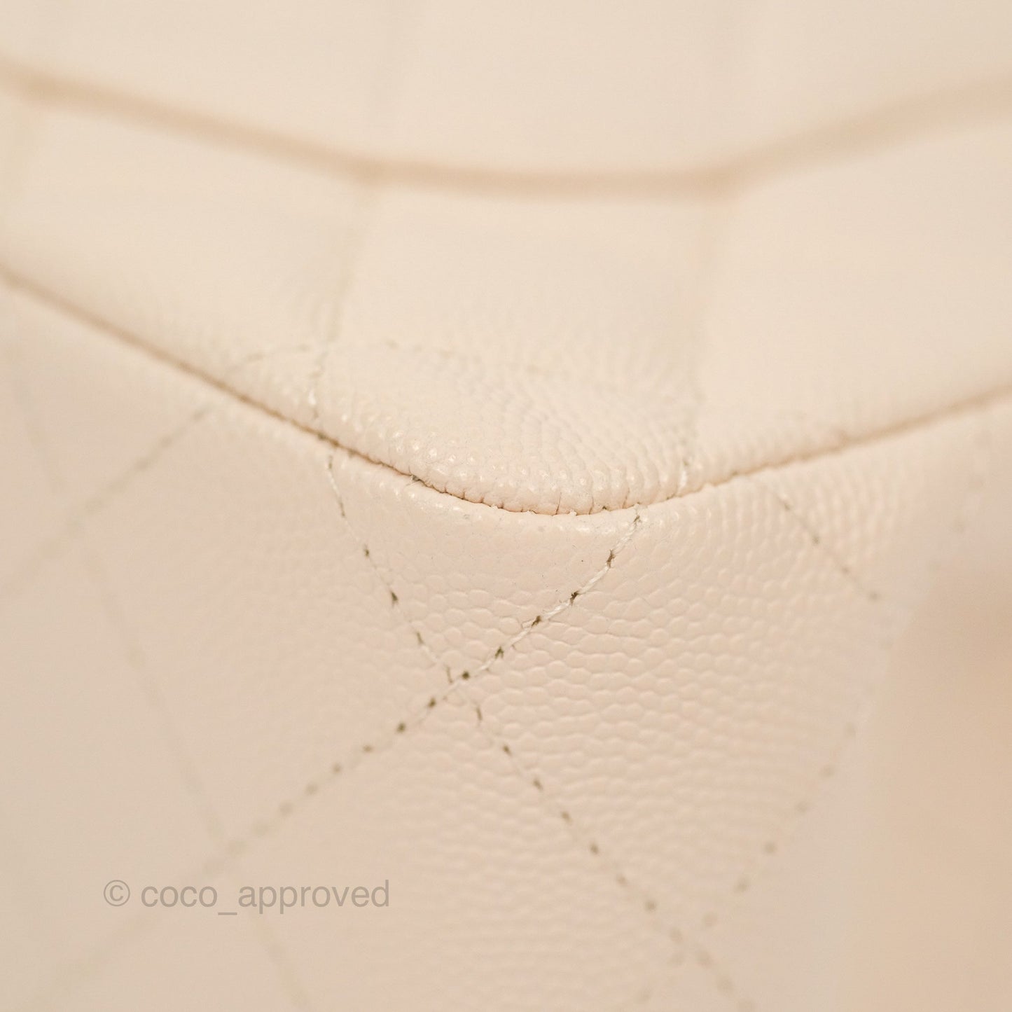 Chanel Small Classic Quilted Flap Light Ivory Beige Caviar Gold Hardware 20C