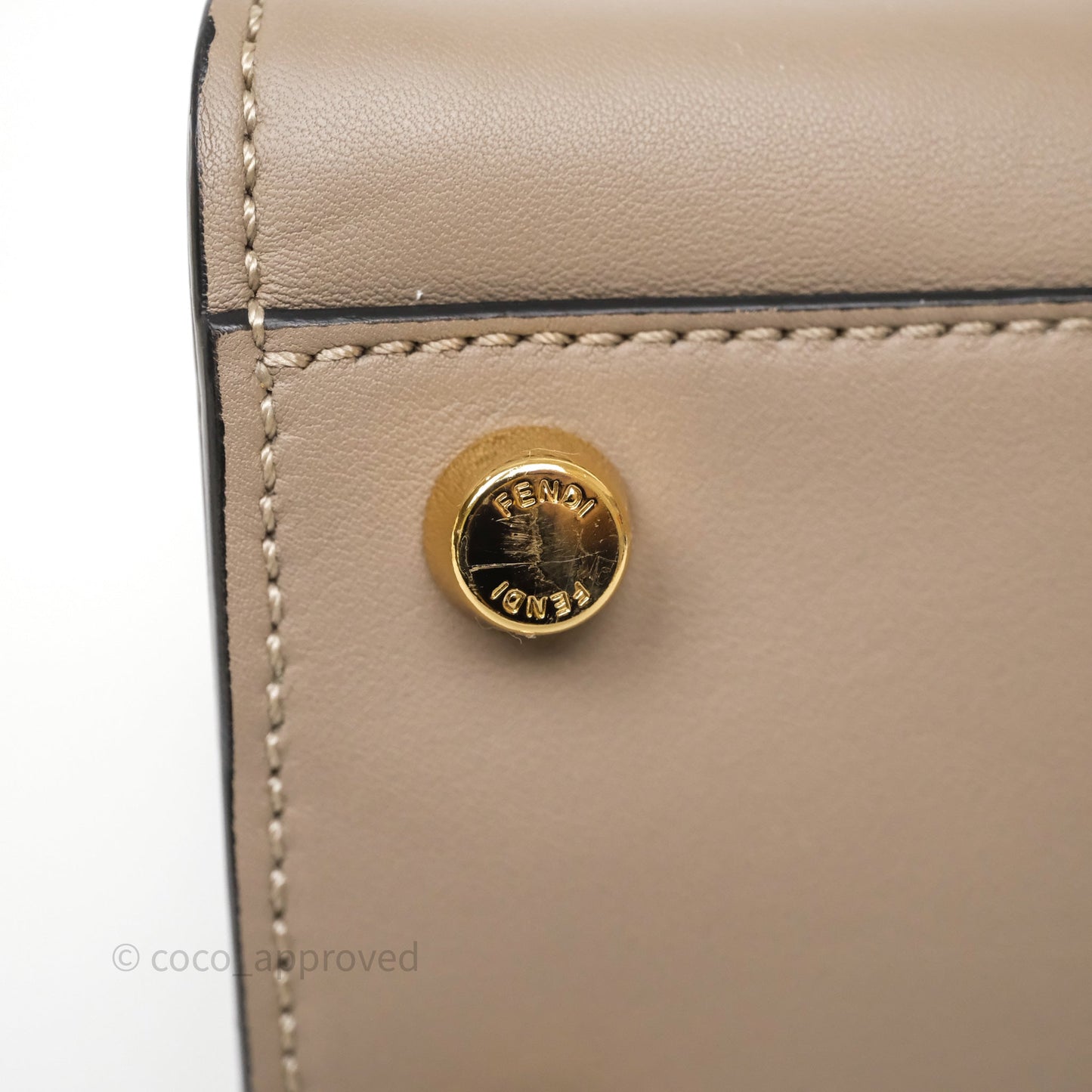 Fendi Peekaboo Iconic Essentially Bag Calfskin Beige