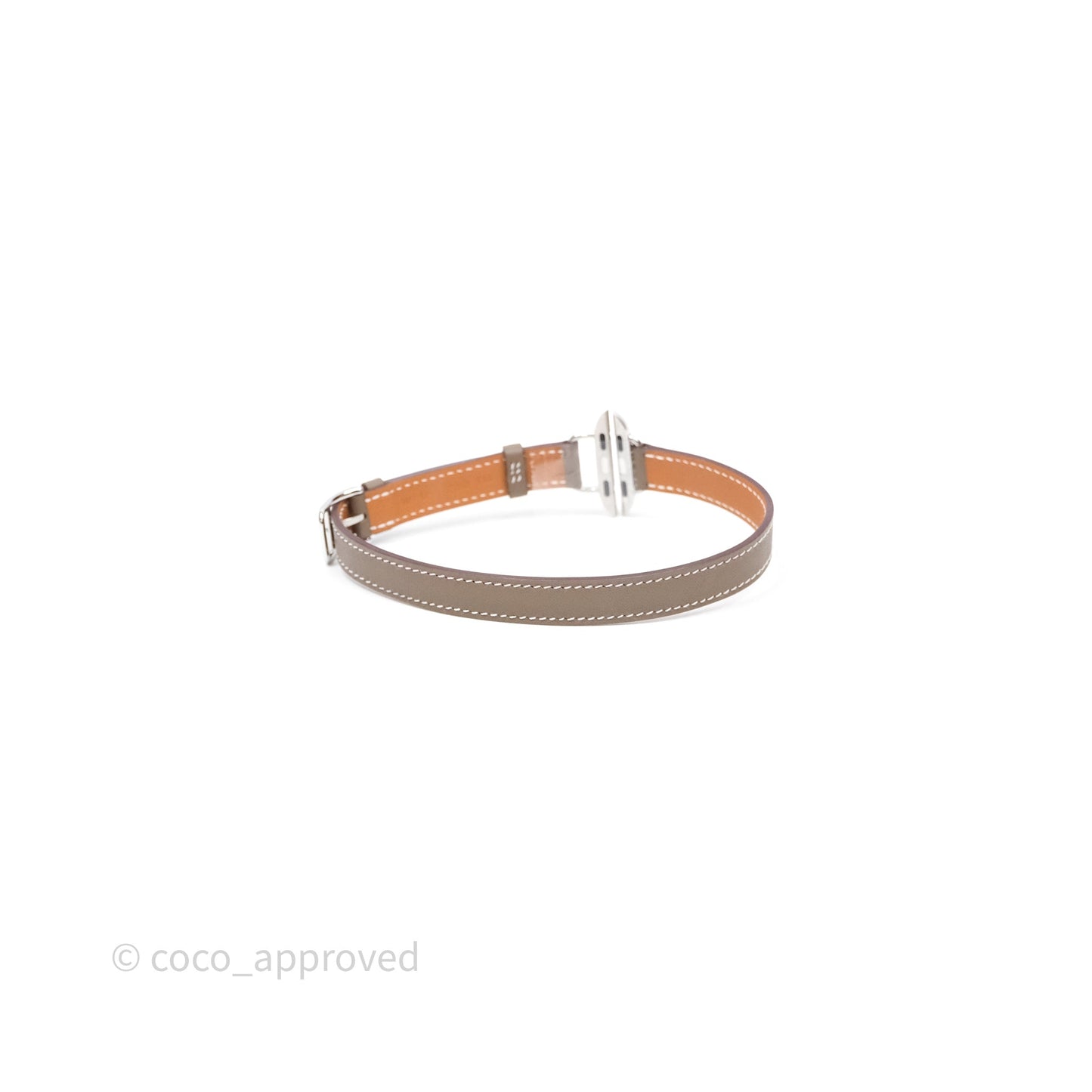 Hermès Band Apple Watch Swift Attelage Etoupe Double Tour 42 mm