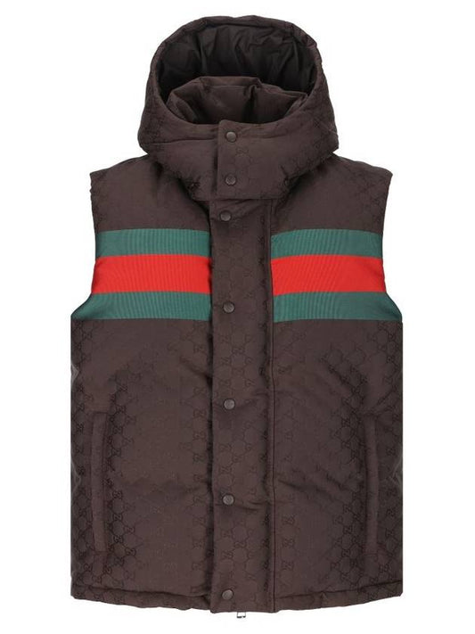 Luxury Gucci Trending 2025 Hooded Down Vest Black