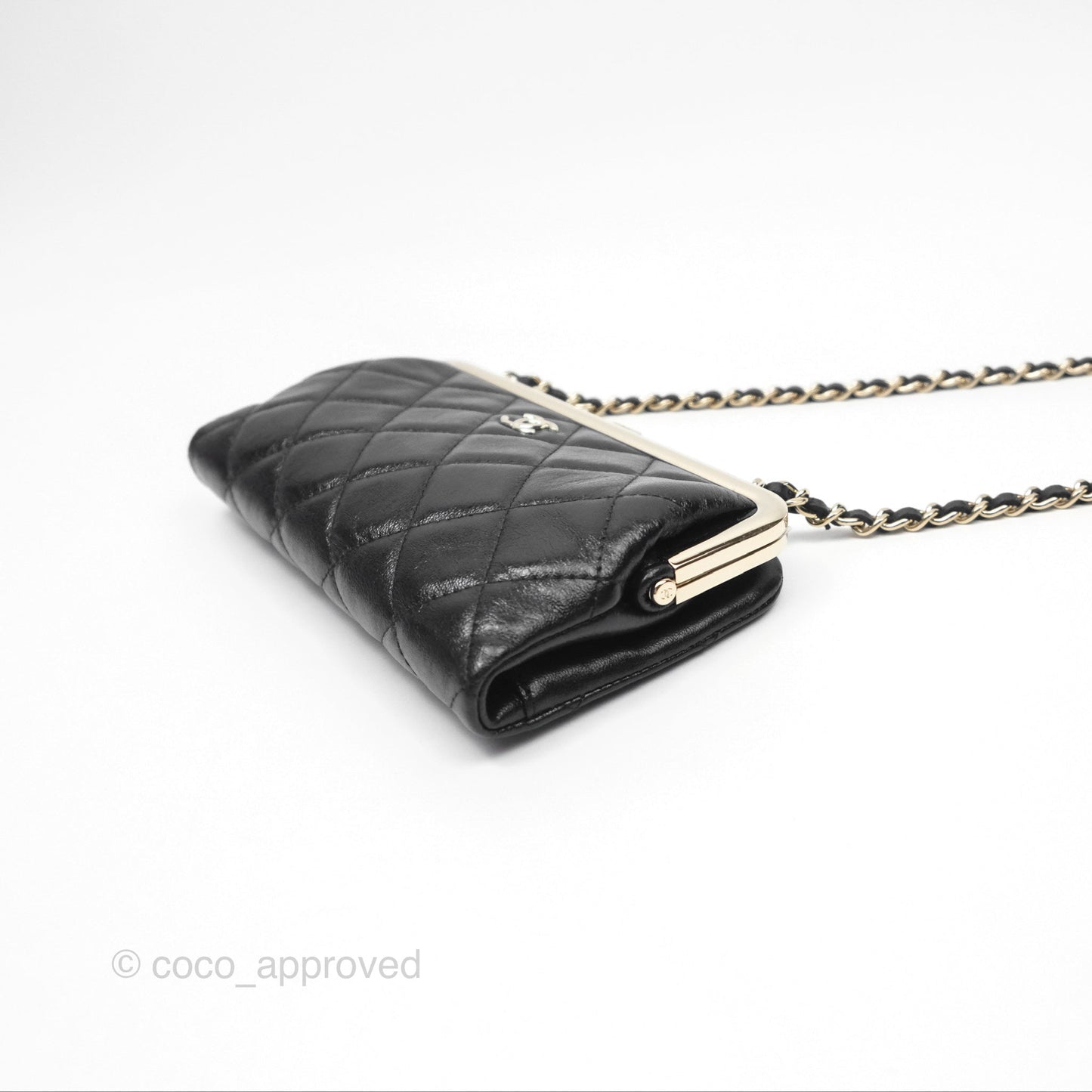 Chanel Clutch on Chain Black Calfskin Gold Hardware