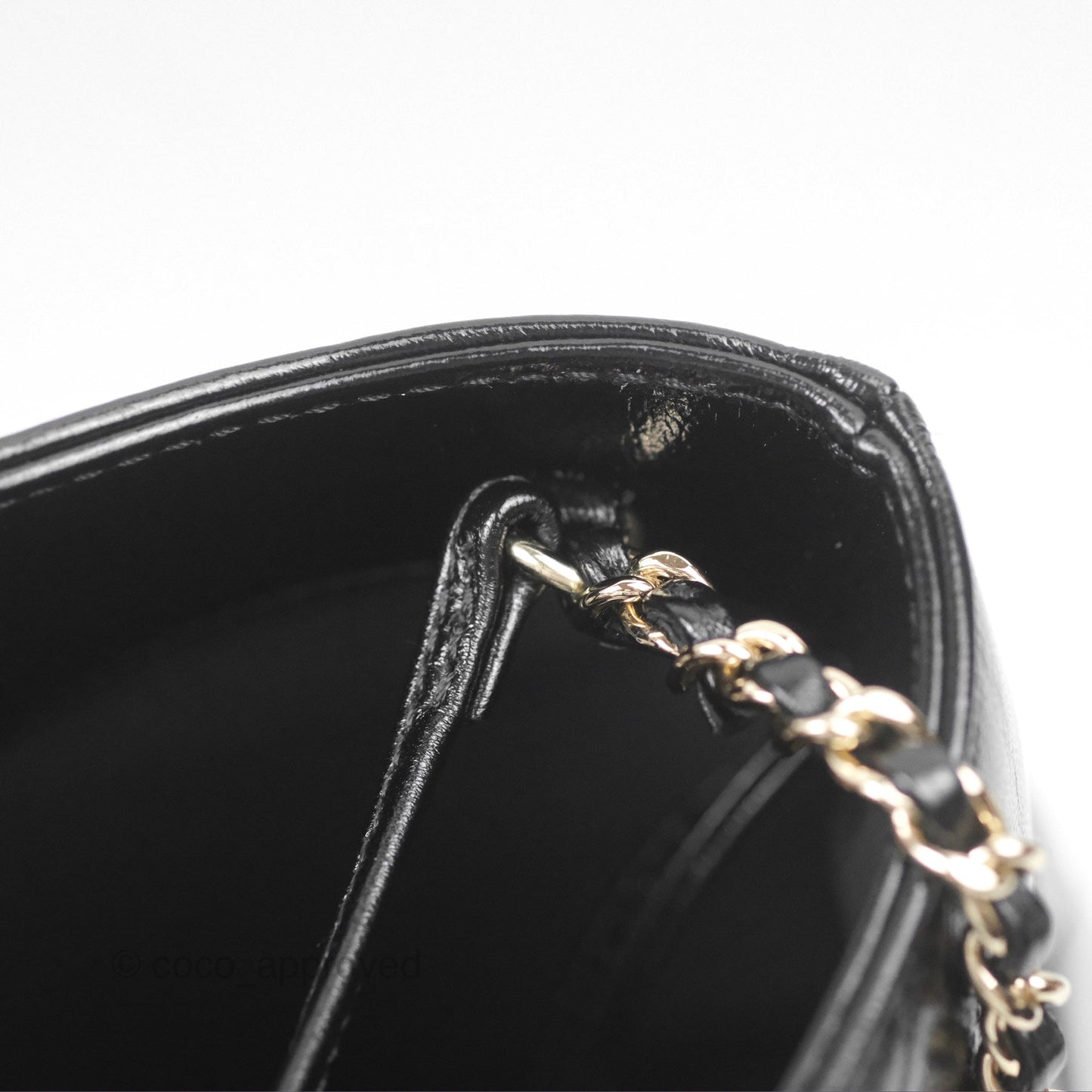 Chanel 31 Small Black Shiny Lambskin Gold Hardware 24S