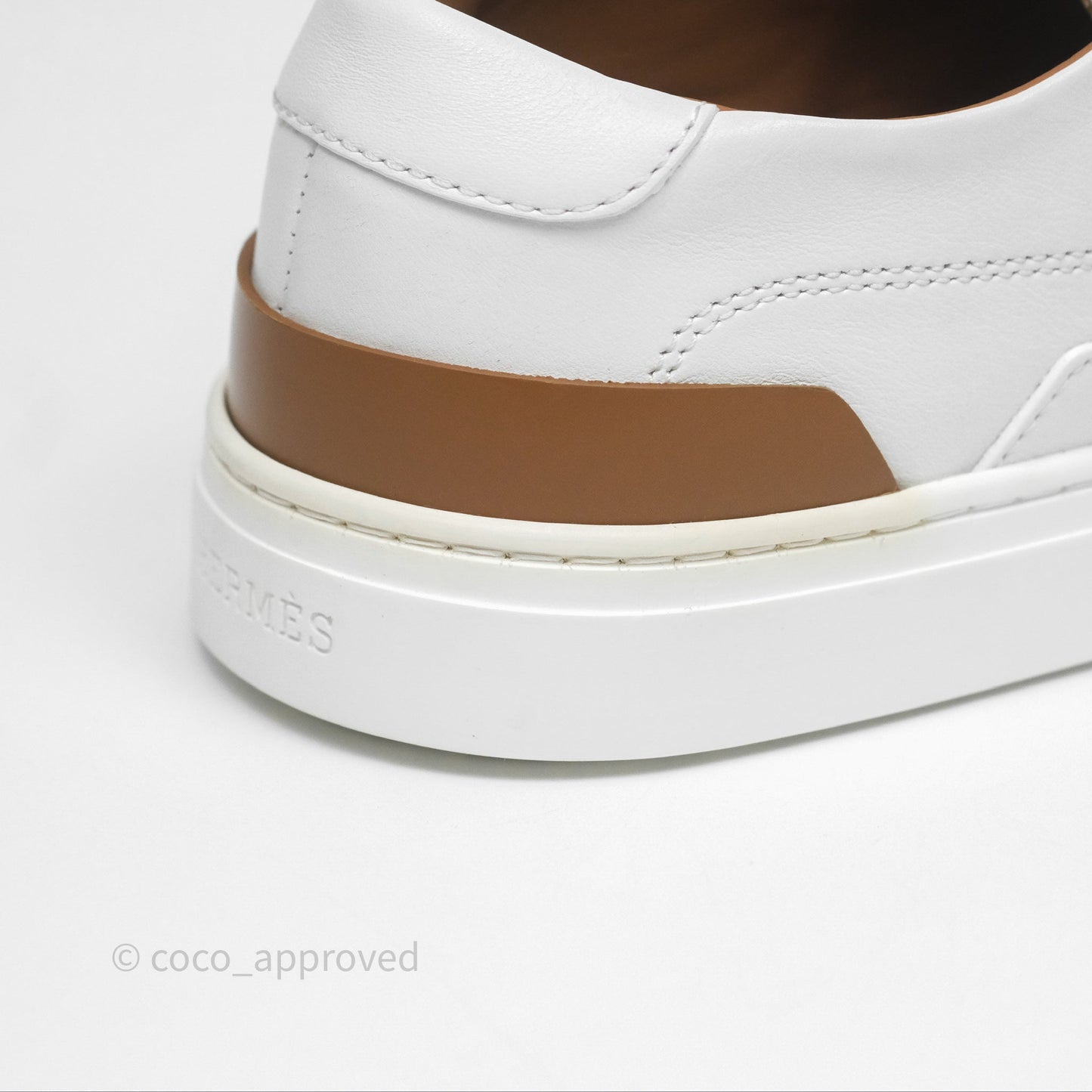 Hermès Deep Sneaker Calfskin White Size 37