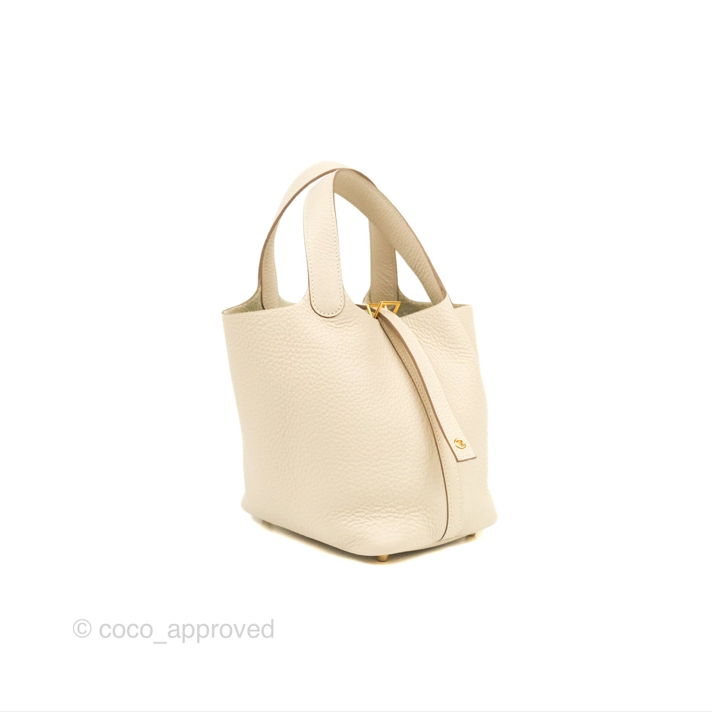 Hermès Picotin Lock 18 Craie Taurillon Clemence Gold Hardware