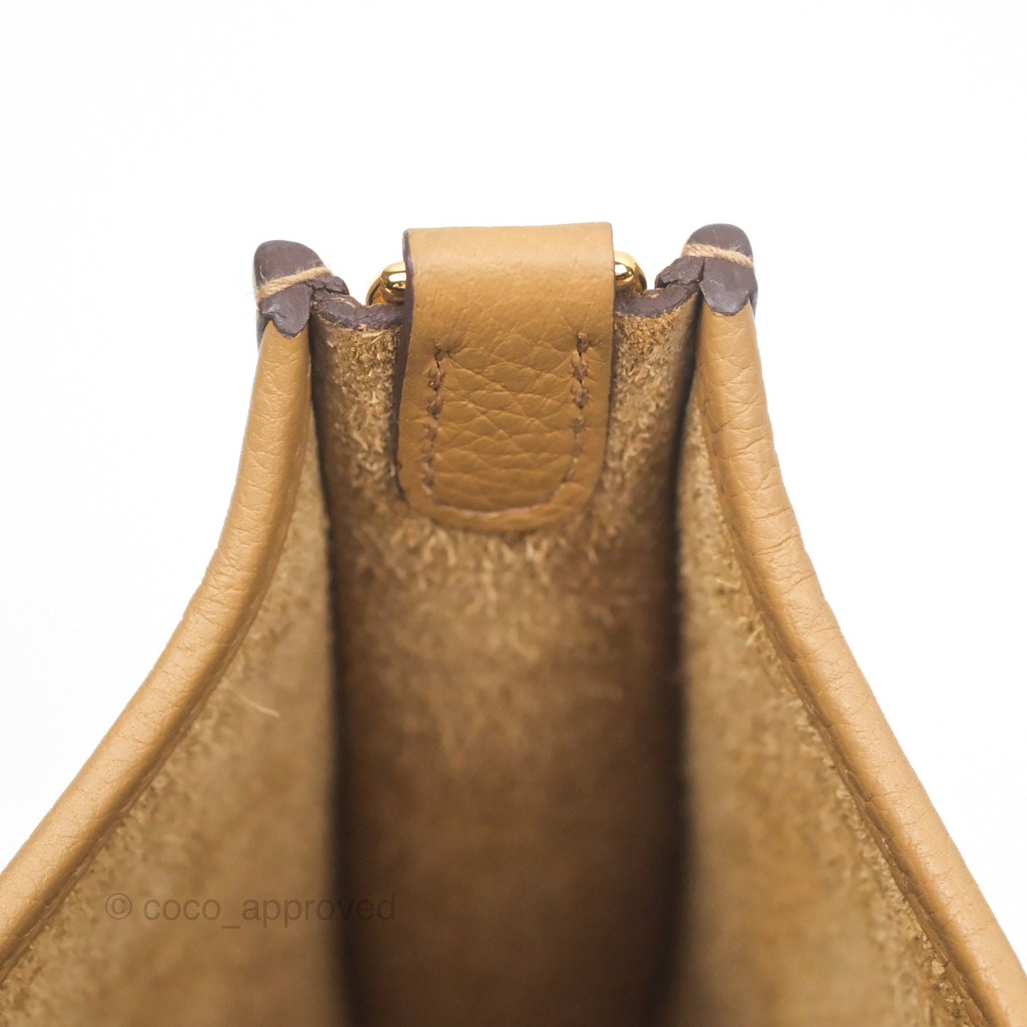 Hermès Mini Evelyne 16 Biscuit 48 Clemence Gold Hardware