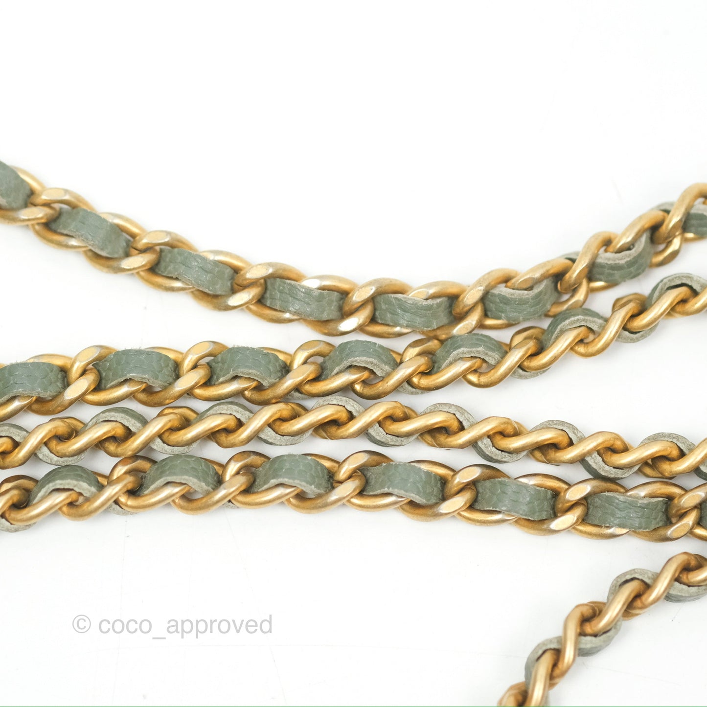 Chanel Classic Quilted Wallet On Chain WOC Glitter Dark Tiffany Green Caviar Aged Gold Hardware