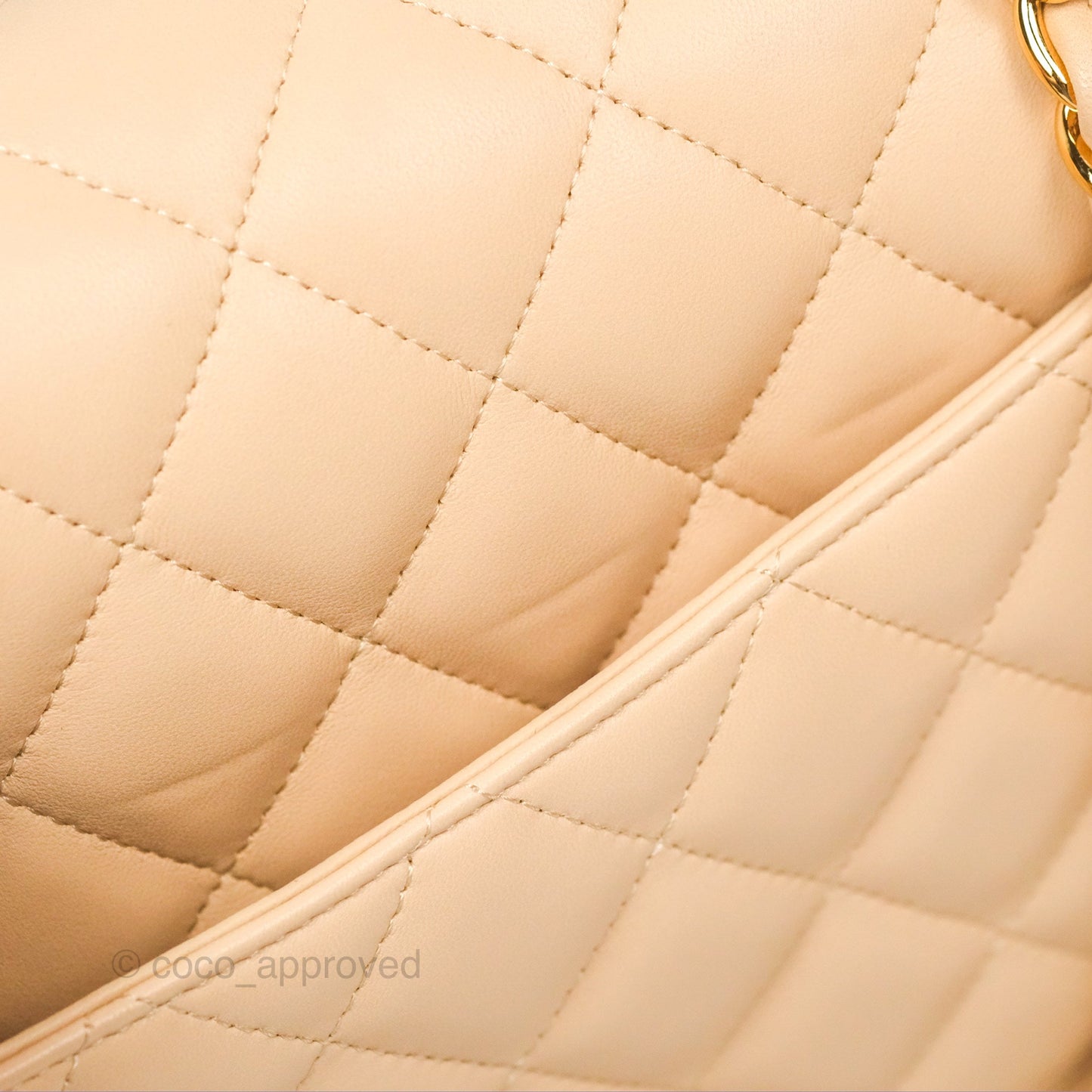 Chanel Jumbo Double Flap Beige Lambskin Gold Hardware⁣⁣