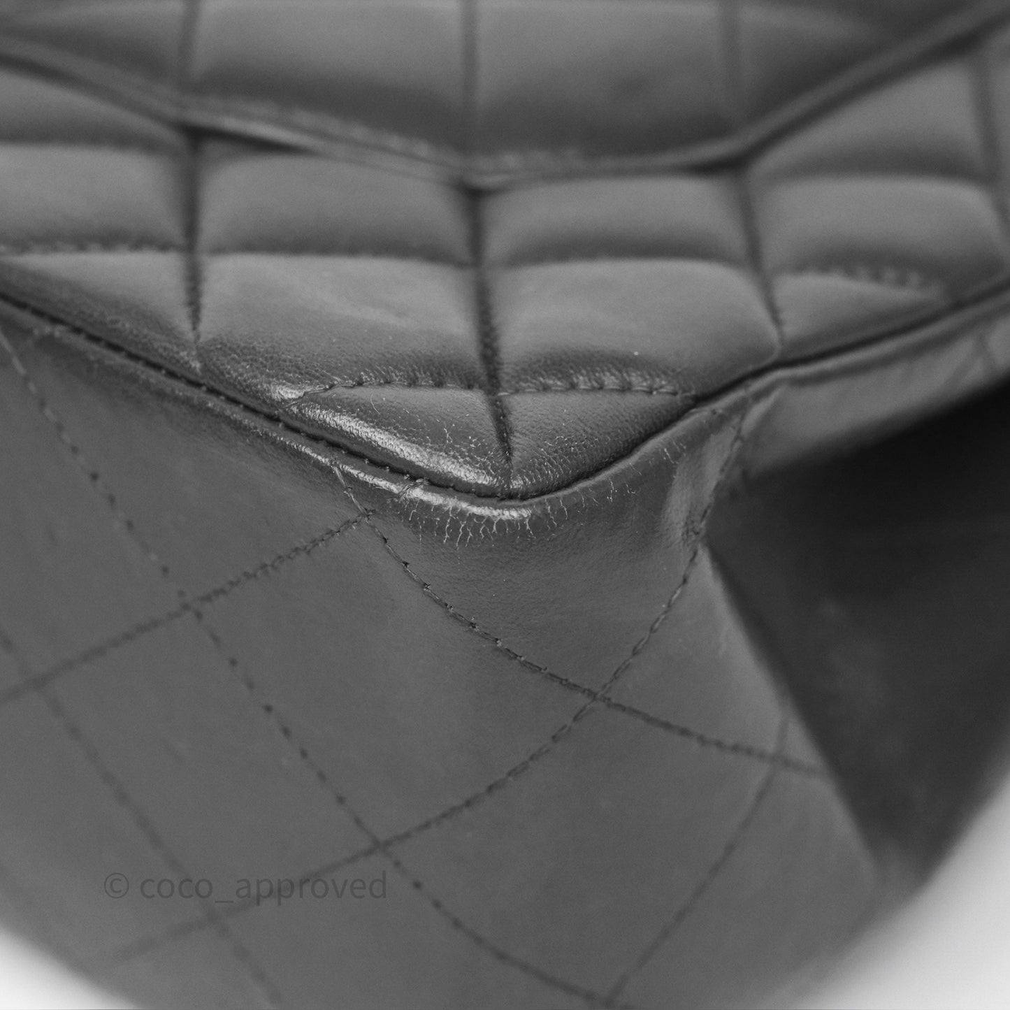 Chanel Jumbo Double Flap Dark Grey Lambskin Brushed Gold Hardware⁣⁣