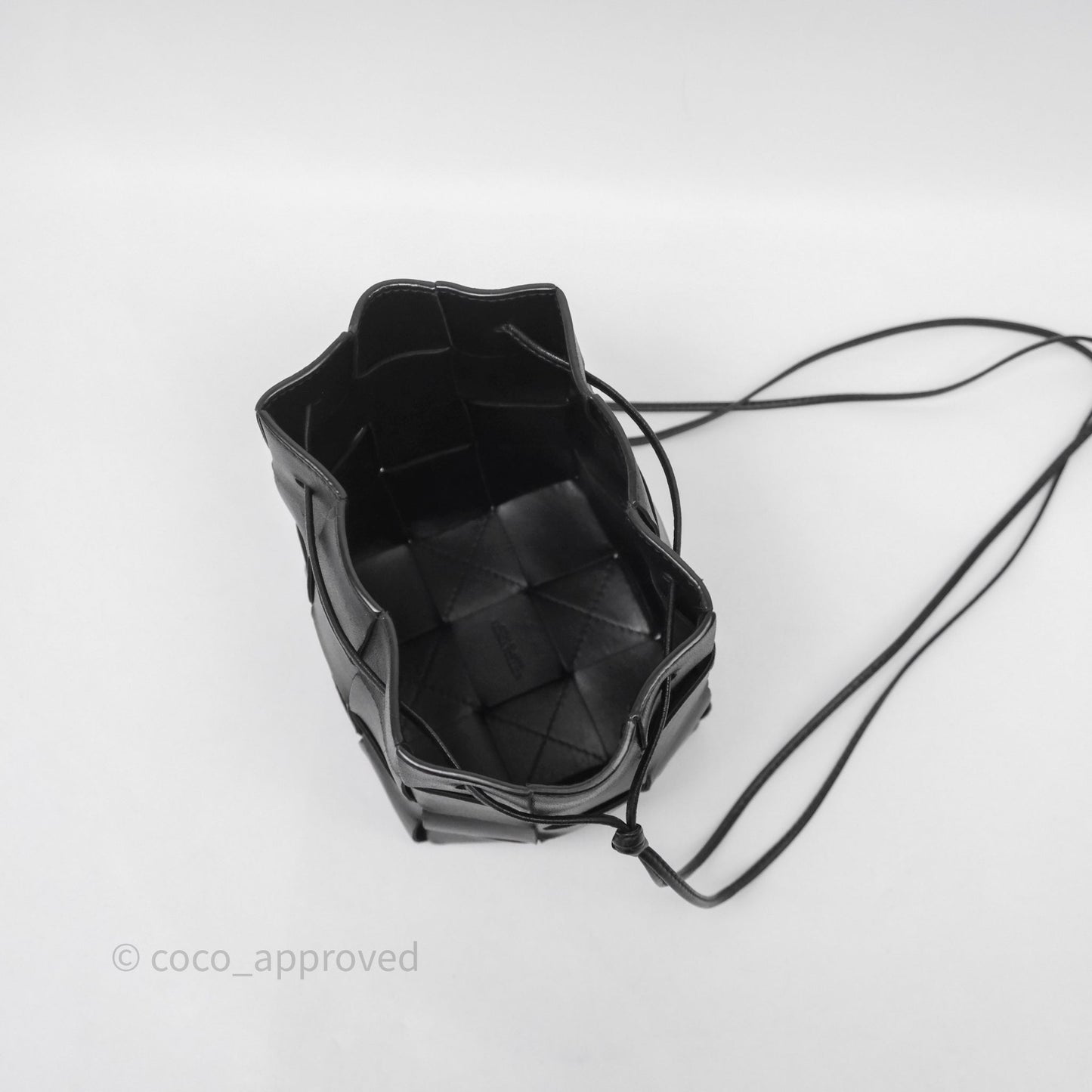 Bottega Veneta Small Cassette Bucket Bag Black Lambskin