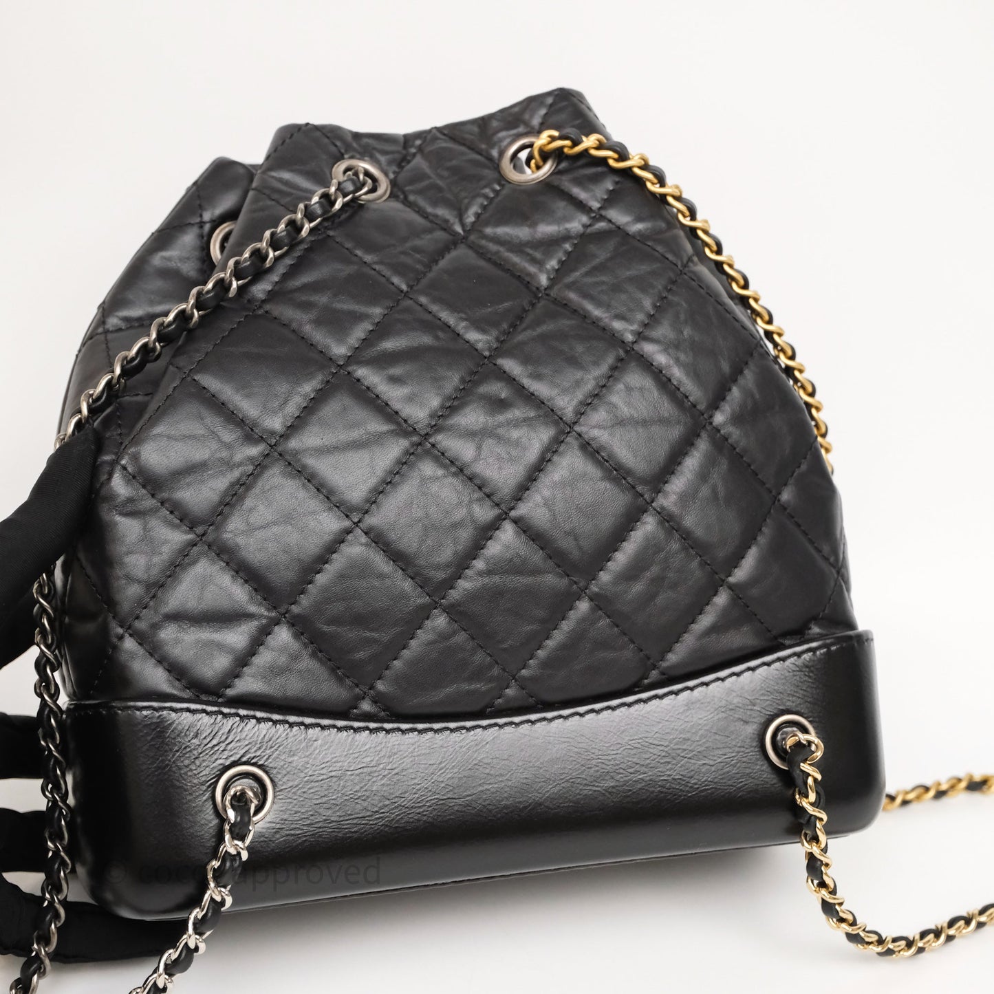 Chanel Small Gabrielle Backpack Black Aged Calfskin