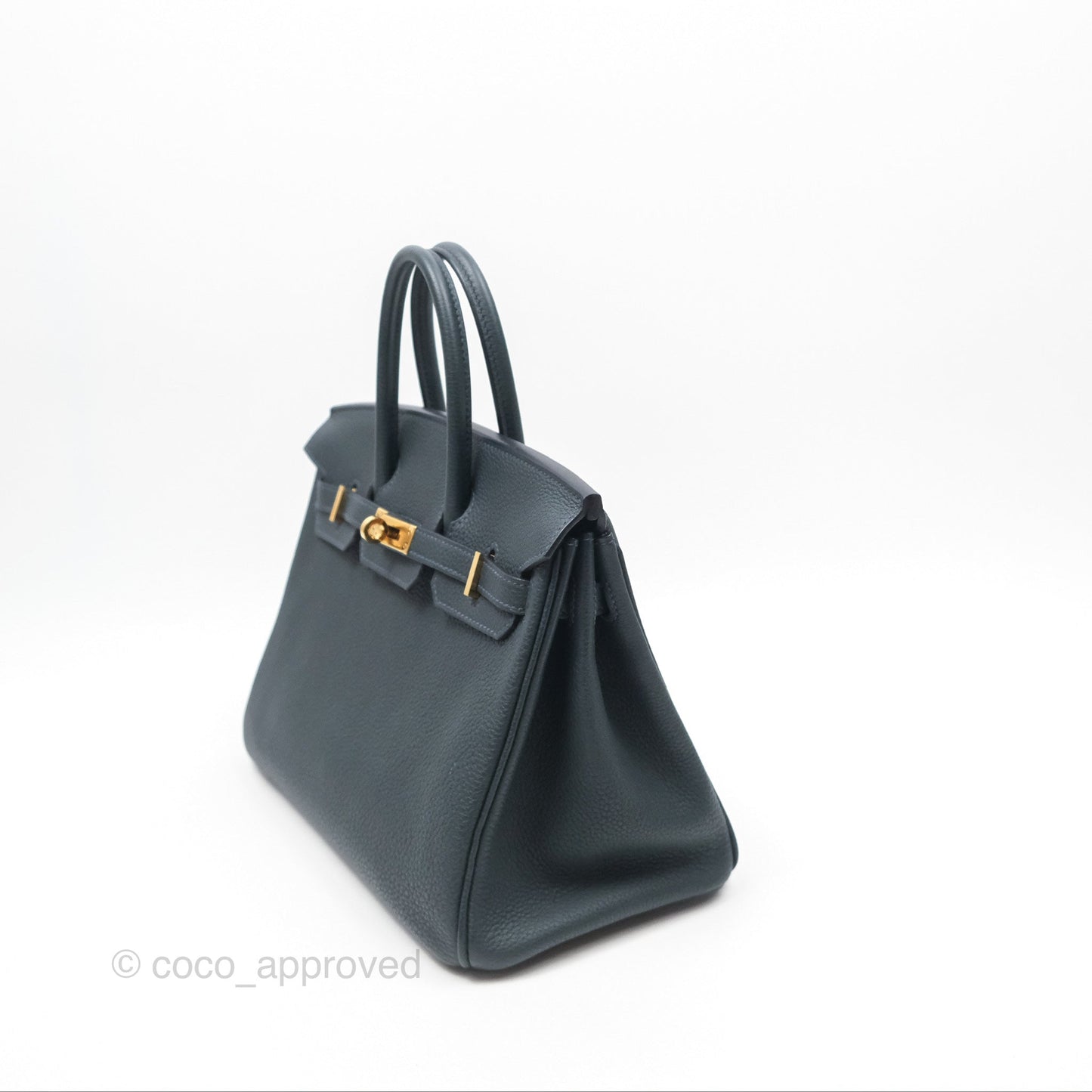 Hermès Birkin 25 Retourne Vert Rousseau V0 Togo Gold Hardware