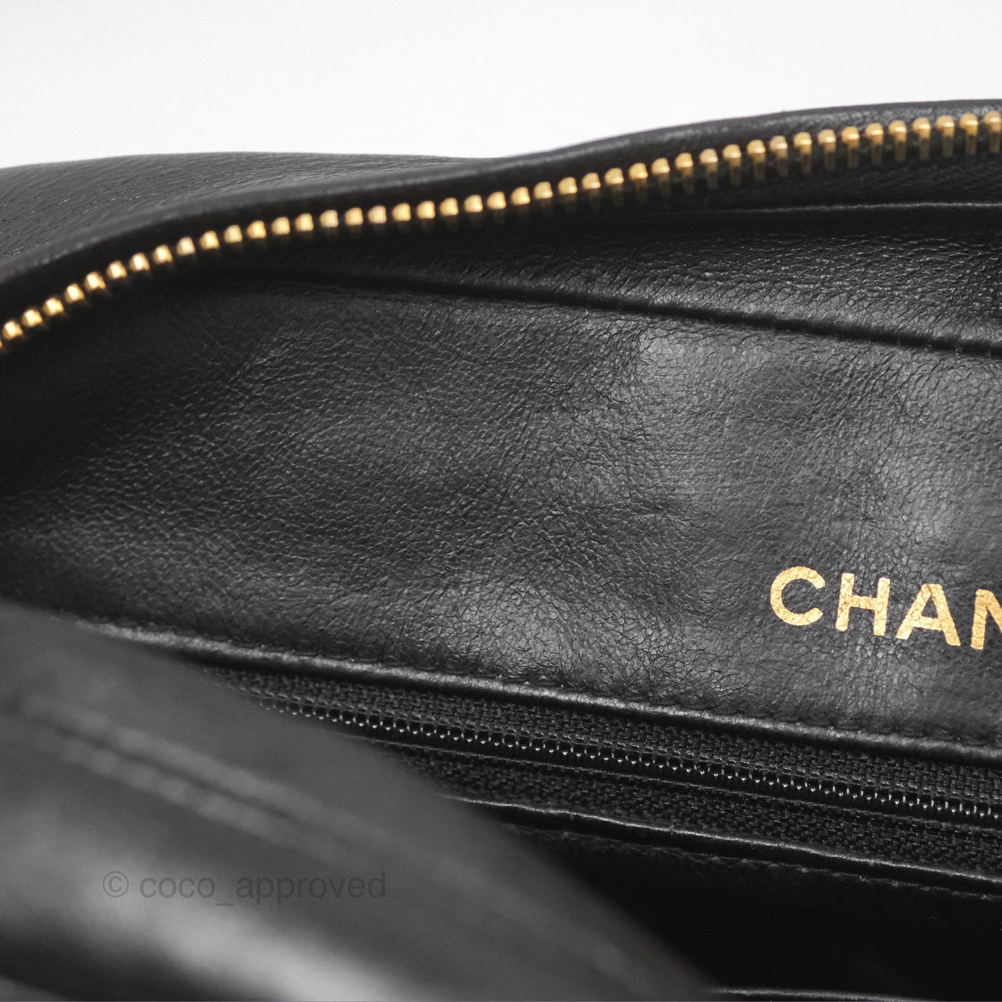 Chanel Vintage Diana Fringe Camera Bag Black Lambskin 24K Gold Hardware