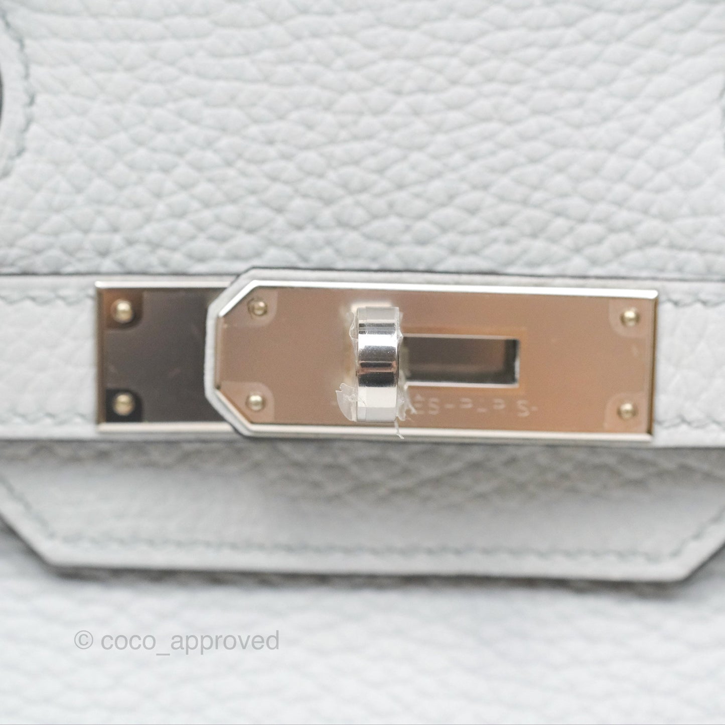 Hermès Birkin 30 Retourne Blue Pale Clemence Palladium Hardware