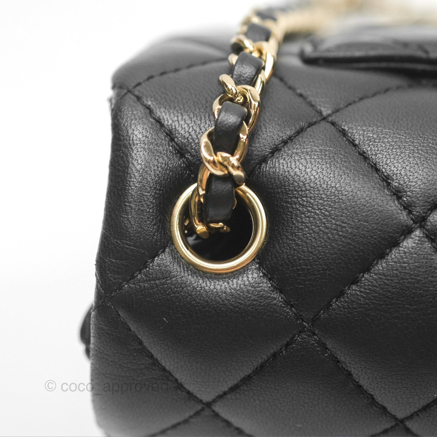 Chanel Ball Crush Mini Rectangular Black Lambskin Gold Hardware 23C