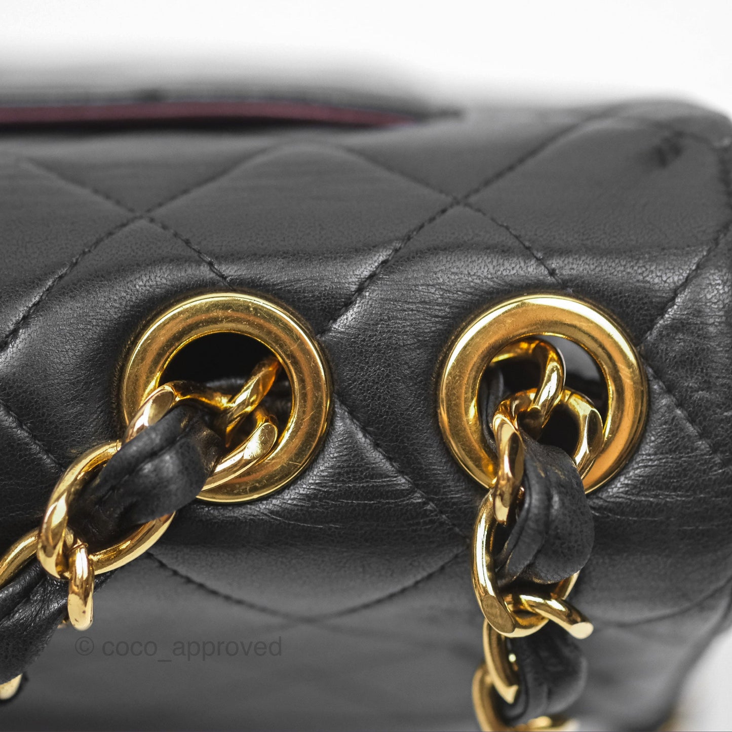 Chanel Vintage Jumbo Single Flap Black Lambskin 24K Gold Hardware