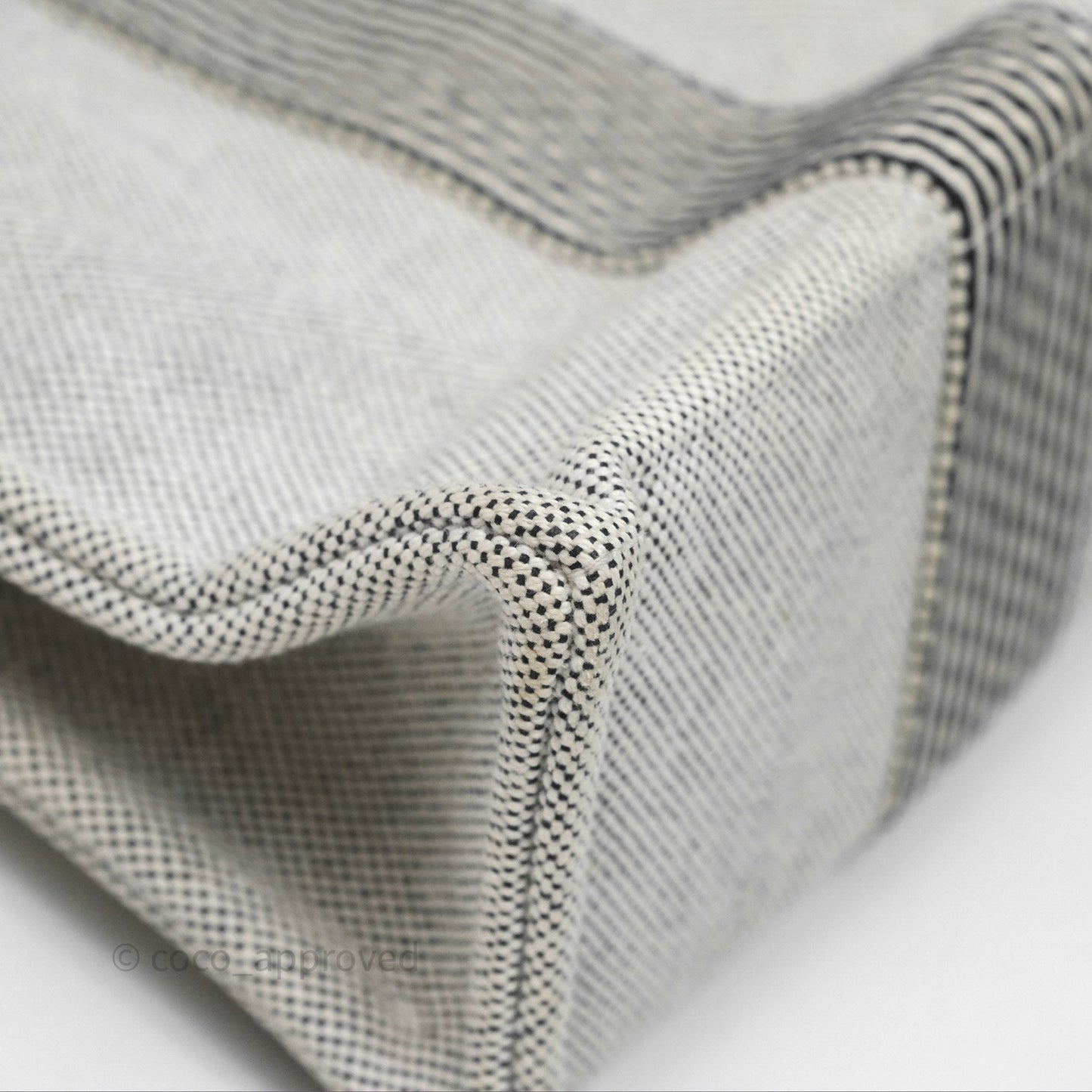 Hermès Herline Tote Bag Grey Canvas Palladium Hardware
