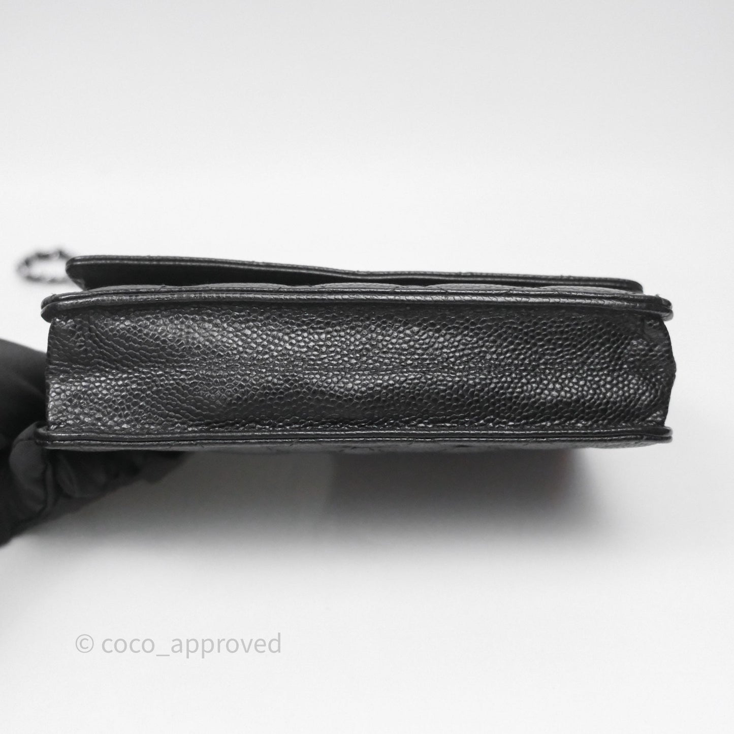 Chanel Quilted Classic WOC Black Caviar Silver Hardware