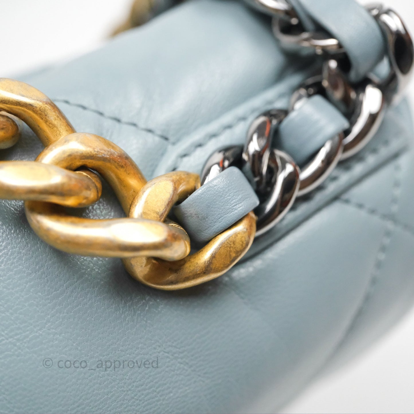 Chanel 19 Small Blue Mixed Hardware
