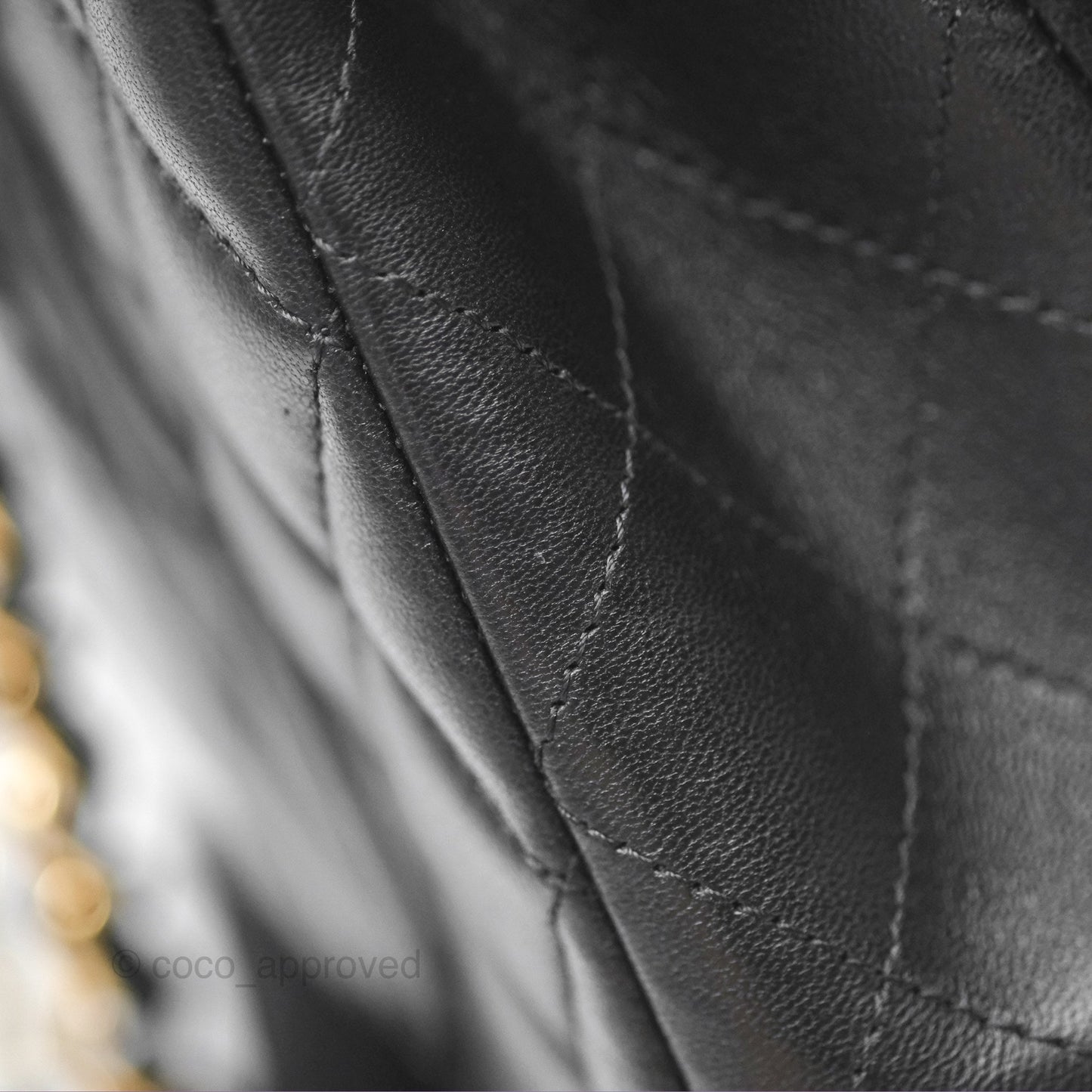 Chanel Classic M/L Medium Flap Quilted Black Lambskin Gold Hardware