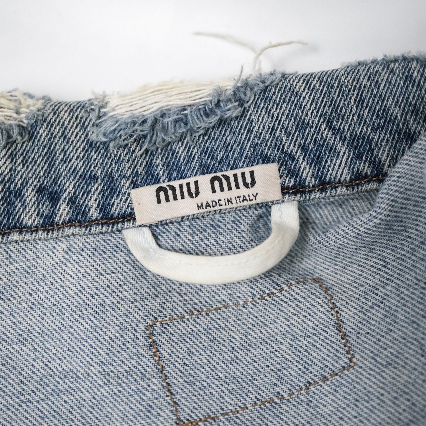 Miu Miu Crystals Denim Jacket Size 36