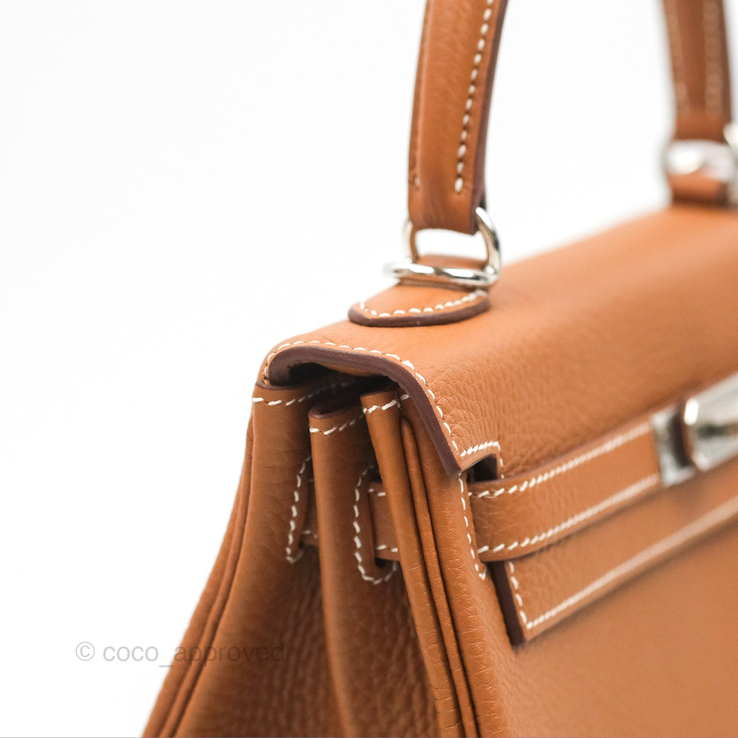 Hermès Retourne Kelly 25 Gold Togo Palladium Hardware