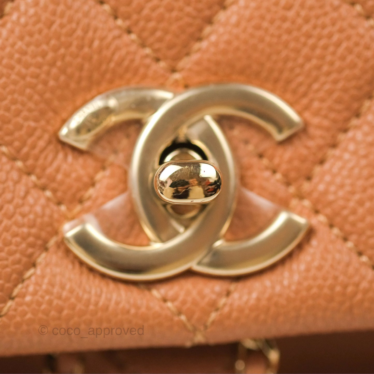 Chanel Duma Backpack Medium Dark Caramel Beige Caviar Gold Hardware