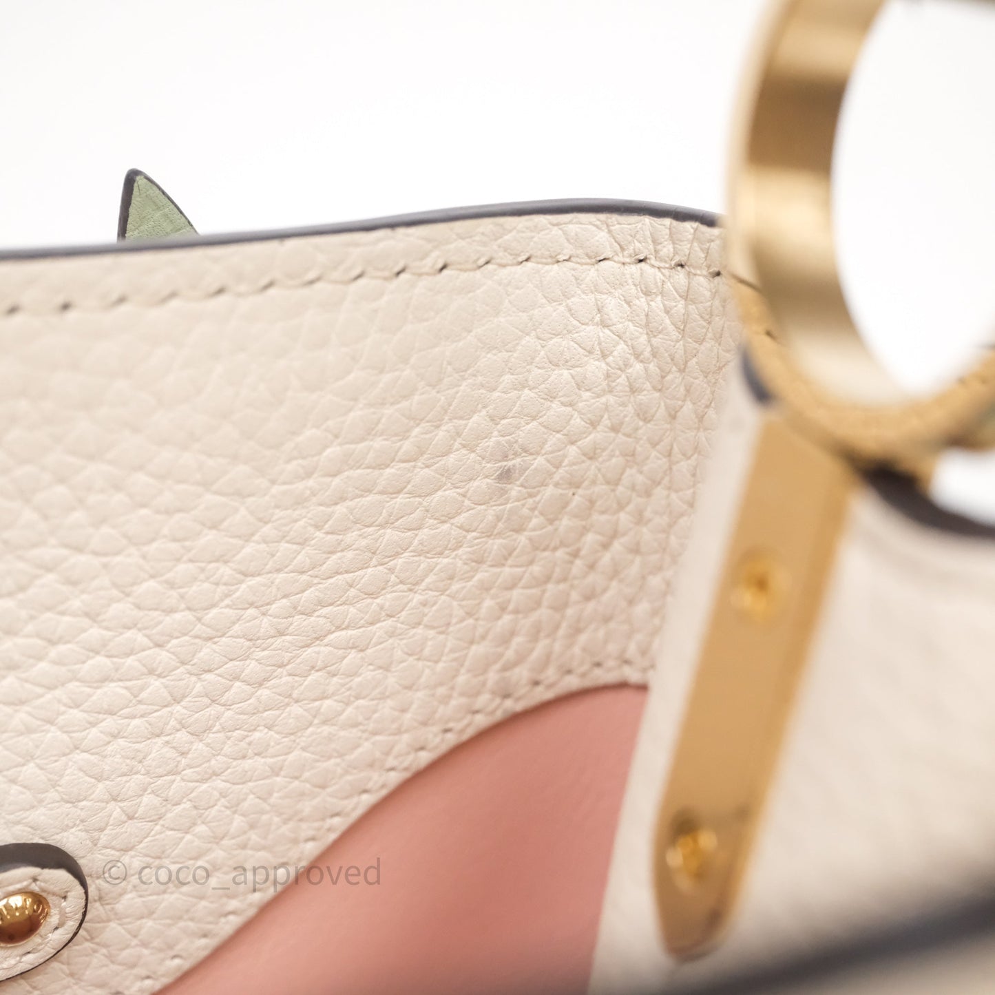 Louis Vuitton Capucines BB Creme Rose Jade Taurillon Leather Gold Hardware