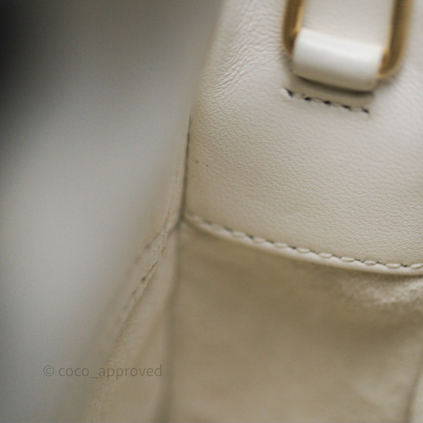 Christian Dior Micro Lady D-Joy Bag Latte Lambskin Cannage Gold Hardware