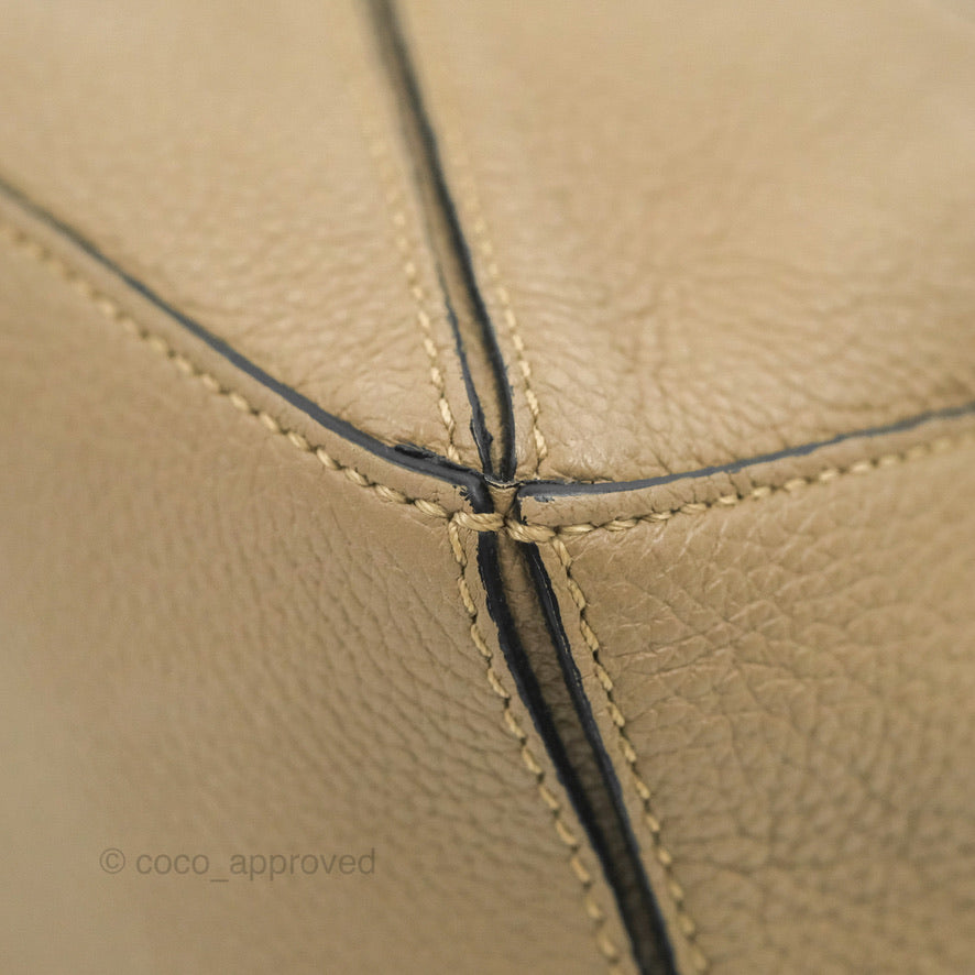 Loewe Mini Puzzle Bag Sand Mink Calfskin Gold Hardware