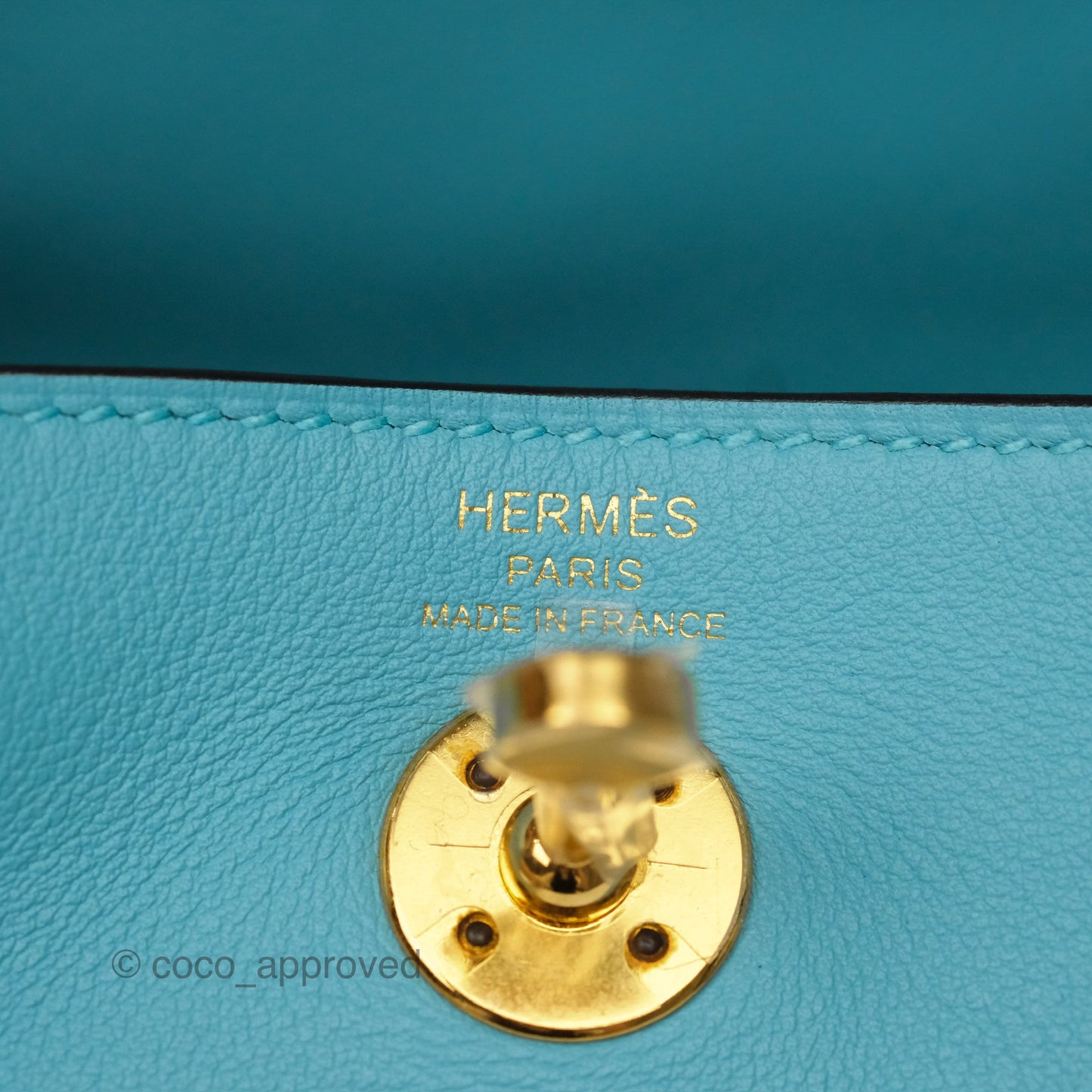 Hermès Mini Lindy 20 Bleu Atoll 3P Swift Gold Hardware