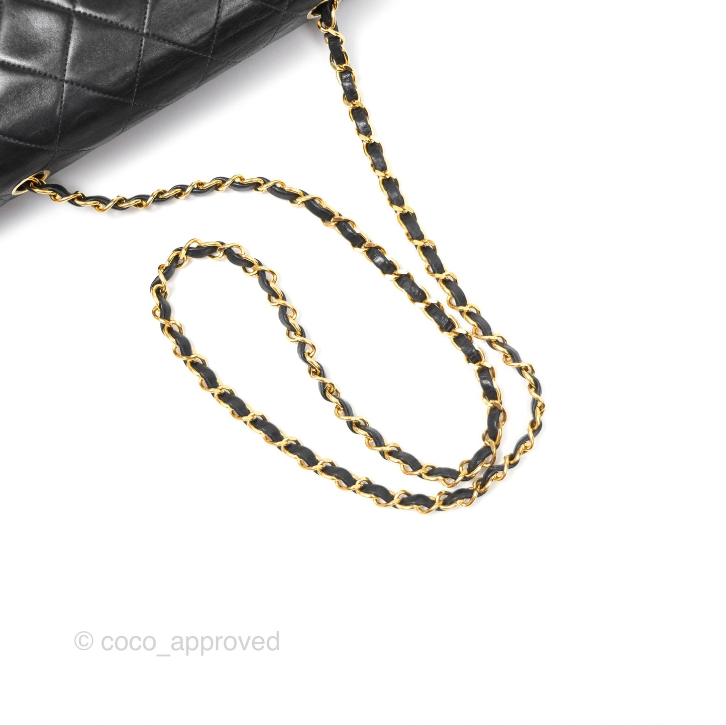 Chanel Vintage Medium Classic Diana Flap Bag Black Lambskin 24K Gold Hardware