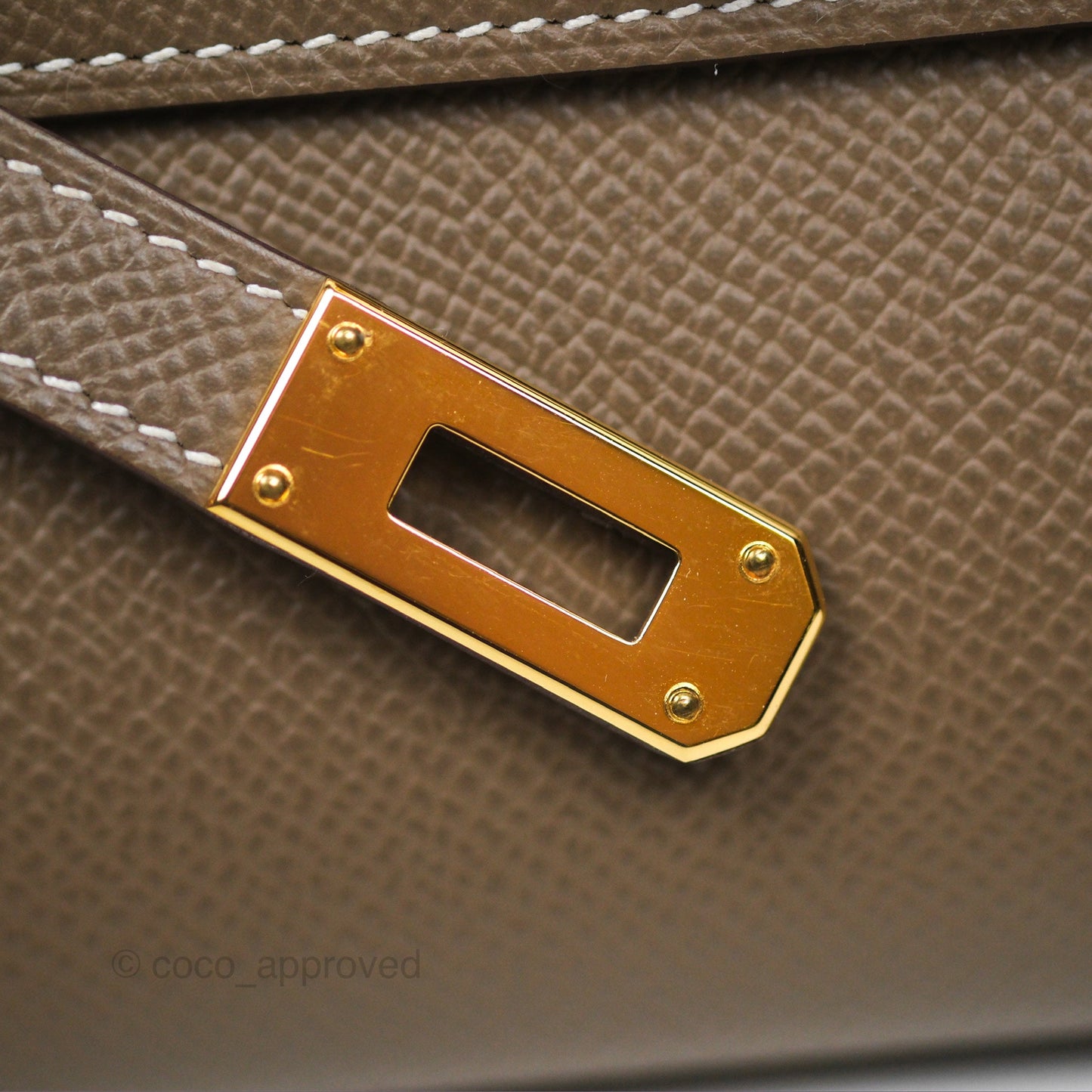 Hermès Kelly To Go Wallet Etoupe 18 Epsom Gold Hardware